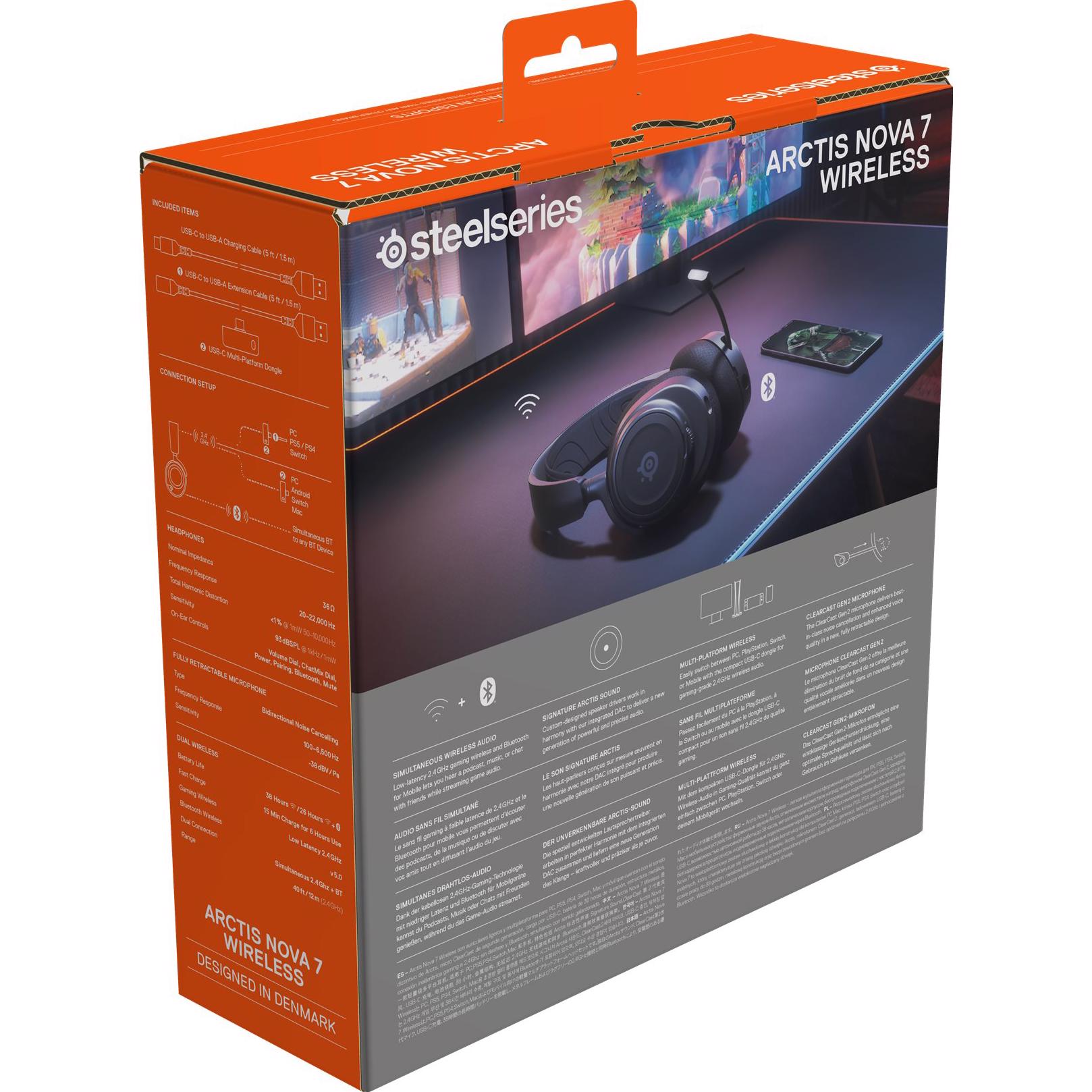 A large main feature product image of EX-DEMO SteelSeries Arctis Nova 7 Wireless - Gaming Headset