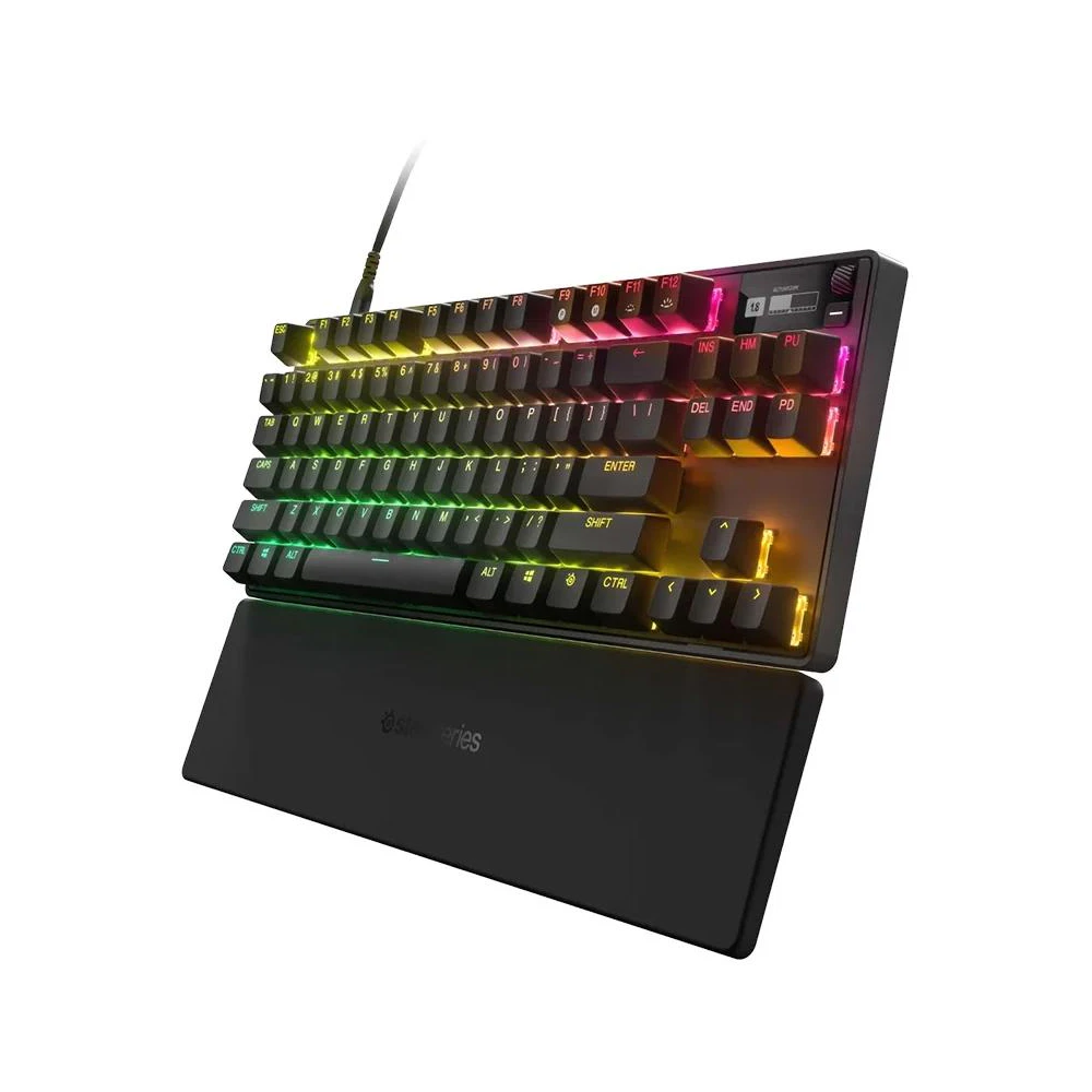 A large main feature product image of EX-DEMO SteelSeries Apex Pro TKL 2023 - Gaming Keyboard (OptiPoint Switch)