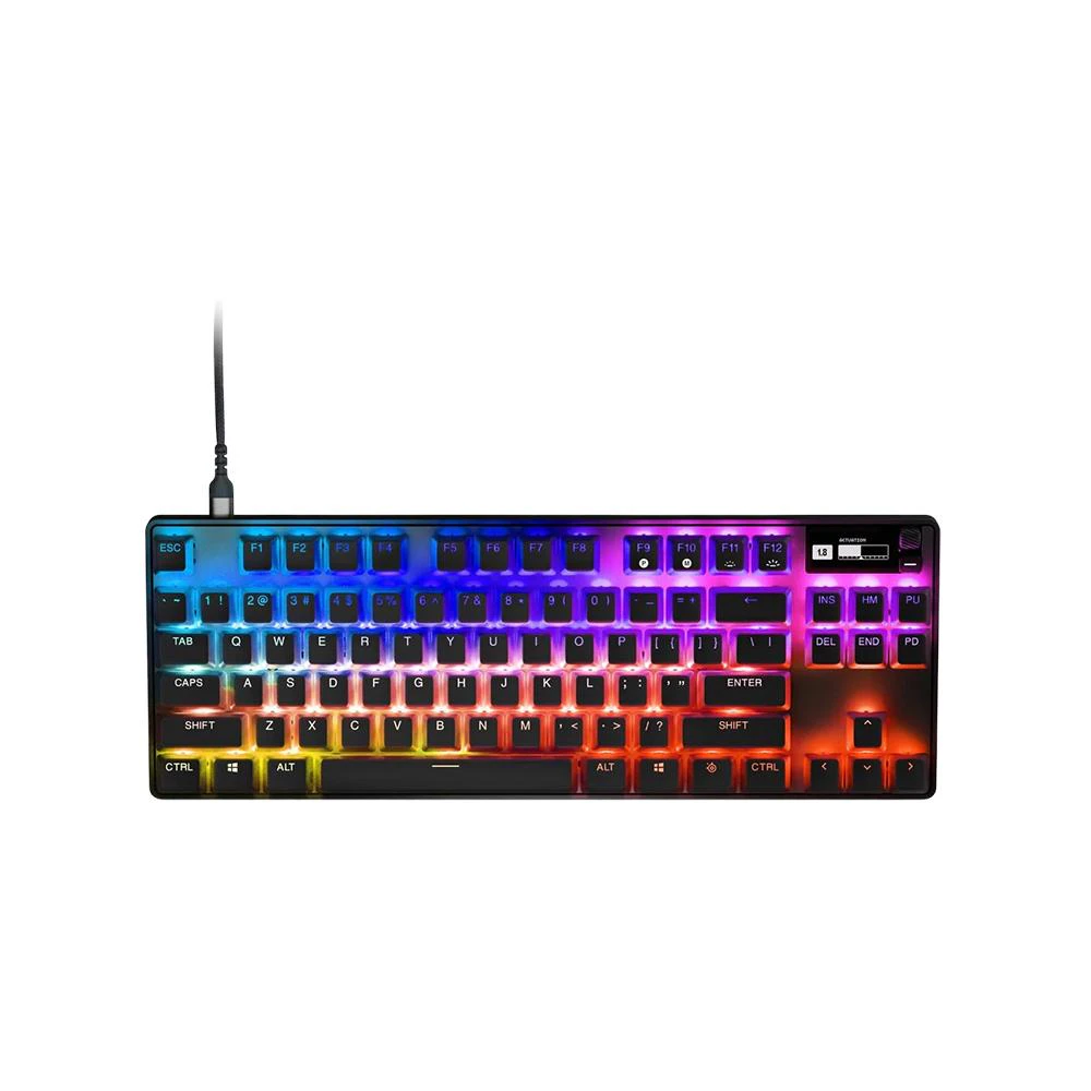 A large main feature product image of EX-DEMO SteelSeries Apex Pro TKL 2023 - Gaming Keyboard (OptiPoint Switch)