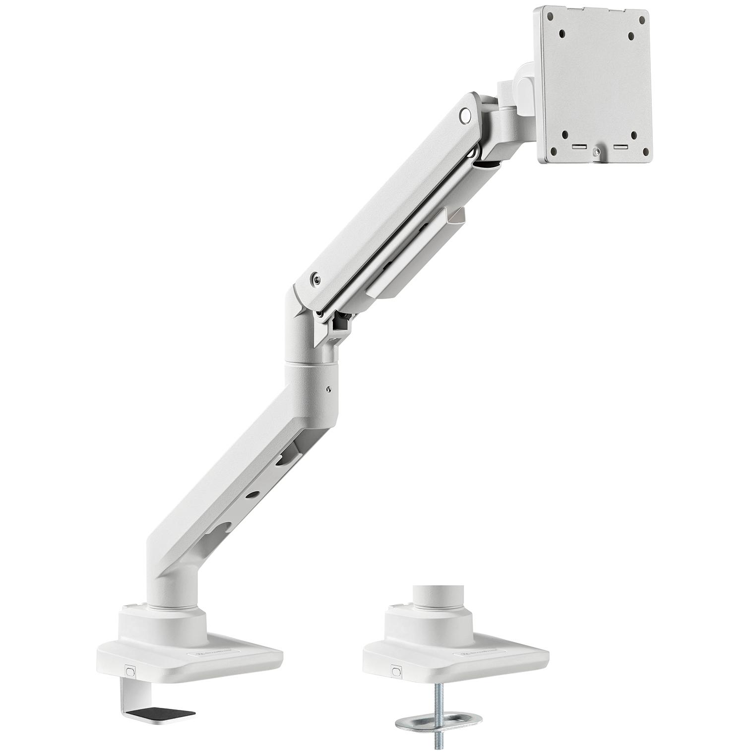 A large main feature product image of EX-DEMO SilverStone ARM14 Single Monitor Arm - White