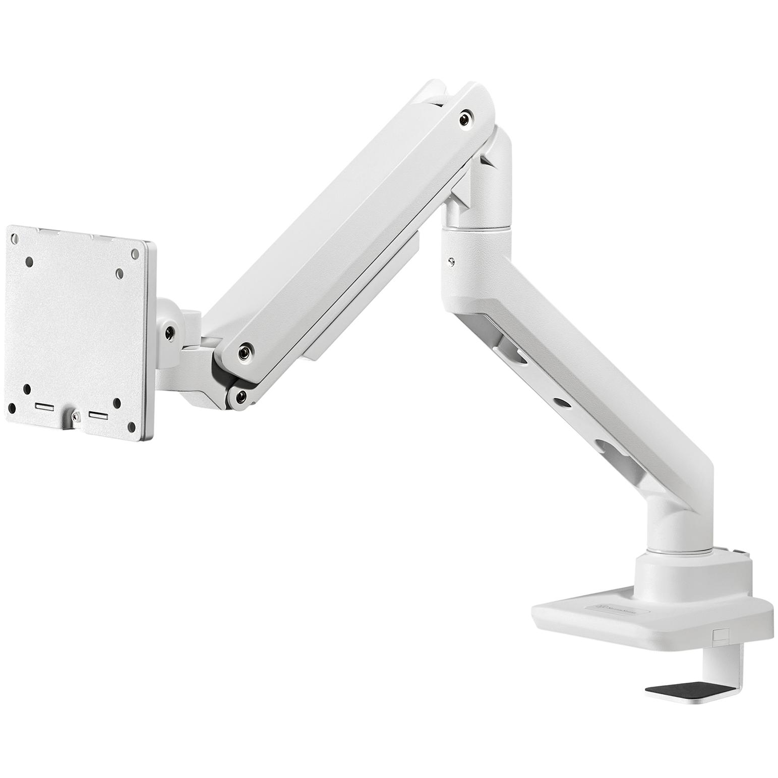 A large main feature product image of EX-DEMO SilverStone ARM14 Single Monitor Arm - White