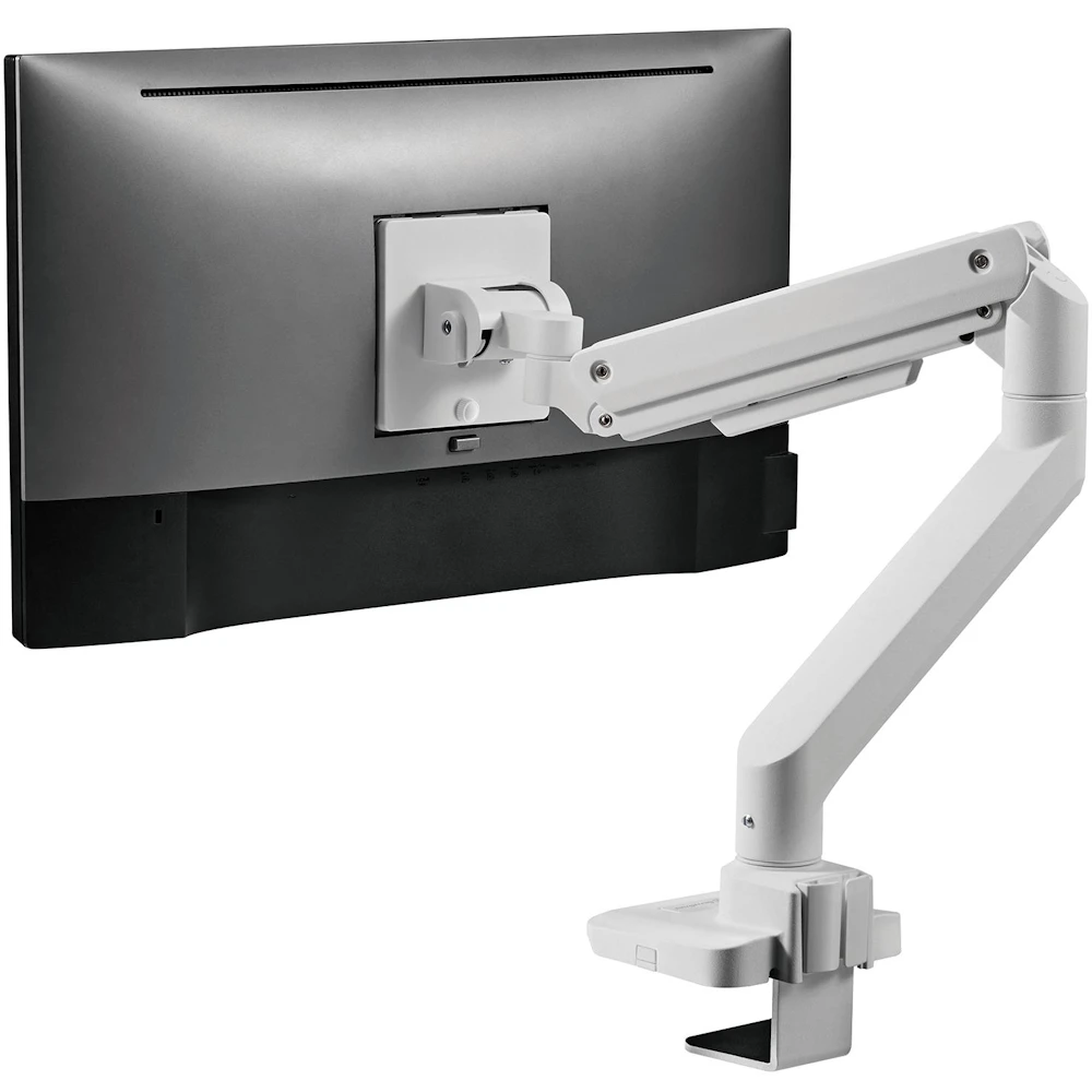 A large main feature product image of EX-DEMO SilverStone ARM14 Single Monitor Arm - White