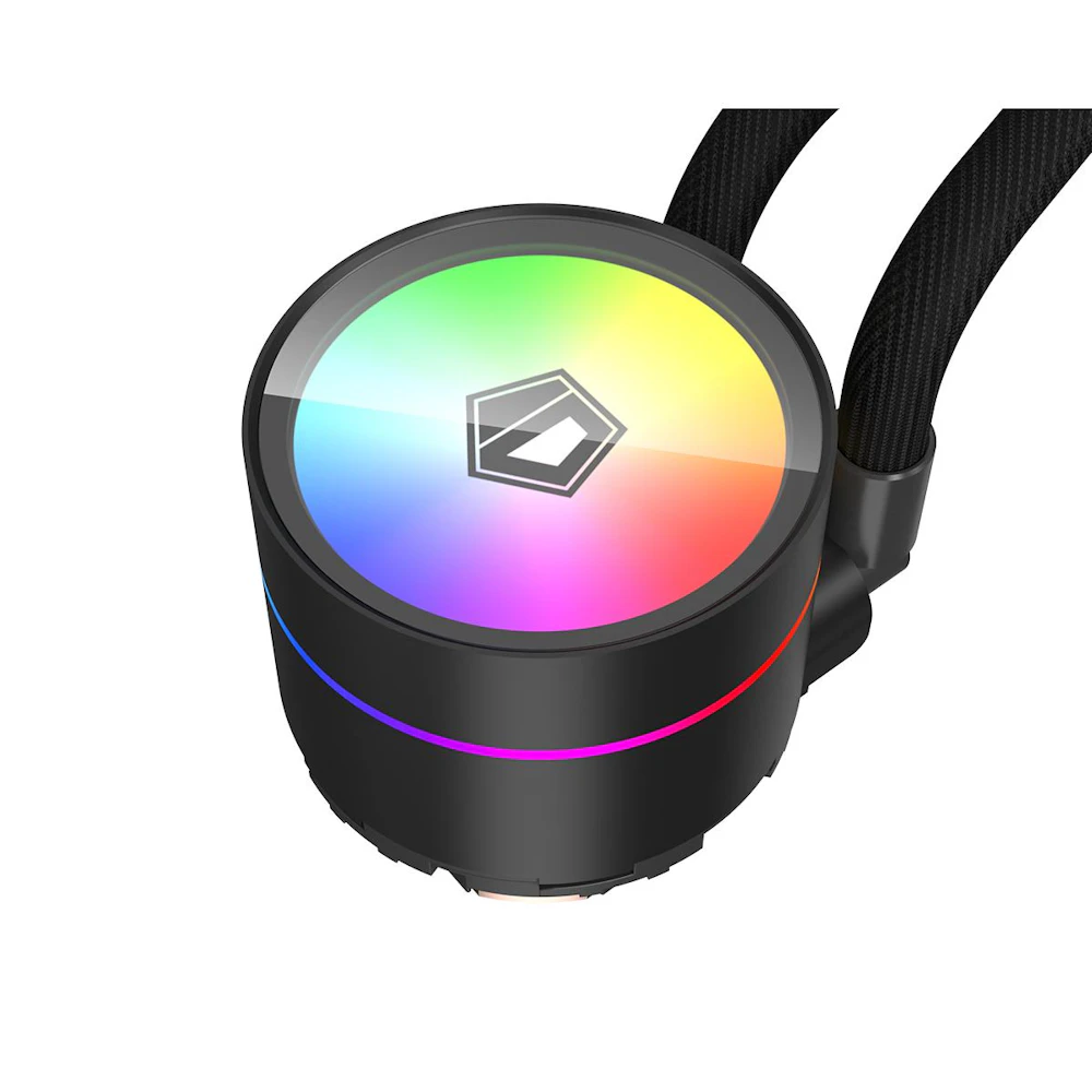 A large main feature product image of EX-DEMO ID-COOLING ZoomFlow 360 XT V2 360mm ARGB AIO Liquid CPU Cooling Radiator & Pump (Black)