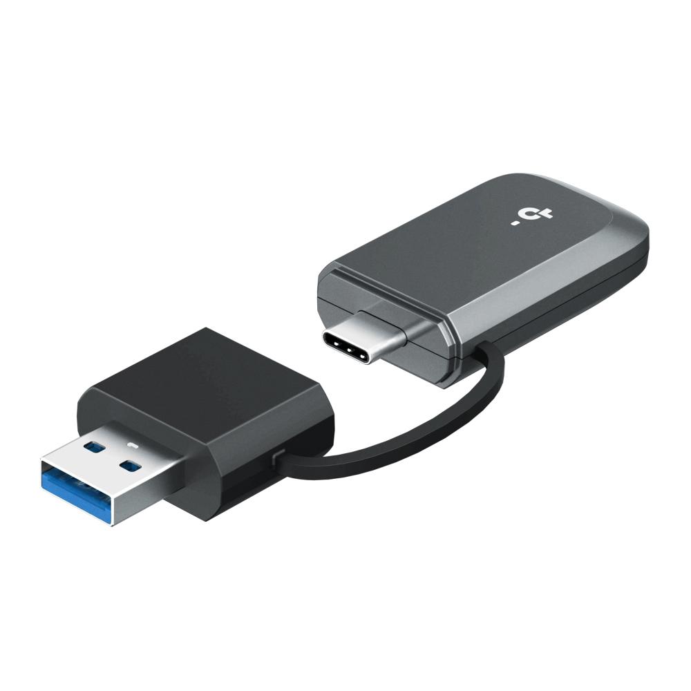 A large main feature product image of TP-Link Archer TXE70U - AXE5400 Tri-Band Wi-Fi 6E Mini Wireless USB Adapter