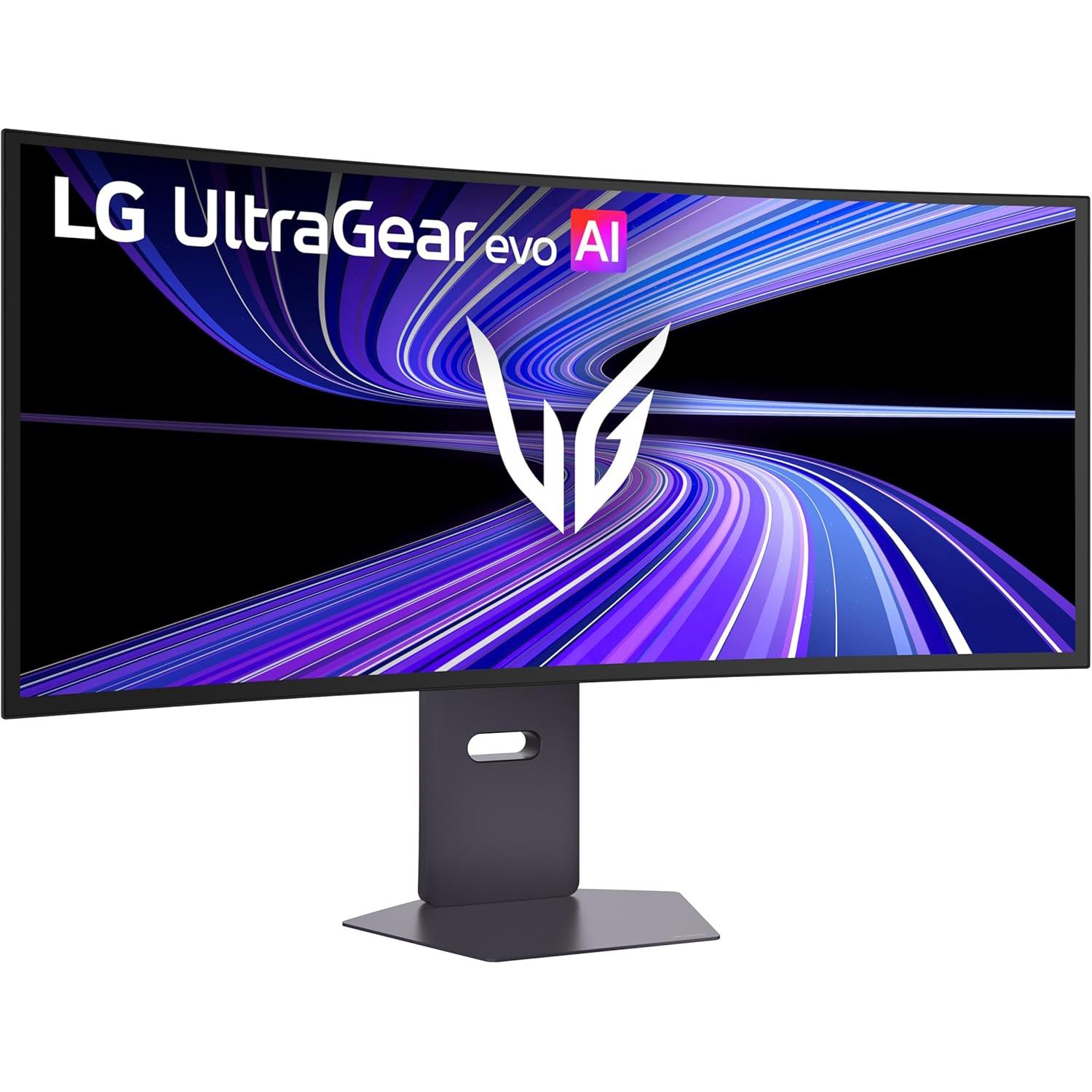 A large main feature product image of LG UltraGear EVO GX9 OLED 39GX950B-B - 39" Curved Ultrawide 4K 2160p 165Hz / 1080p 330Hz Dual-Mode 0.03ms Gaming Monitor