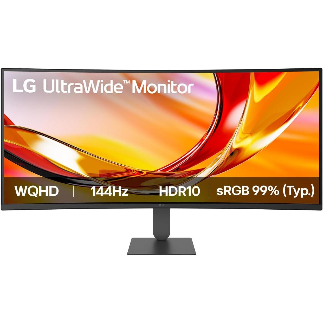 A large main feature product image of LG 34U620B-B UltraWide - 34" Curved 1440p Ultrawide 144Hz VA Monitor