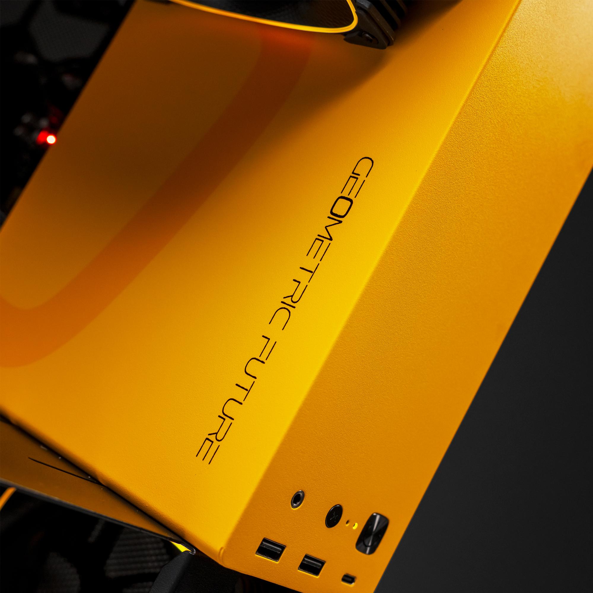 A large main feature product image of PLE Helios RTX 5080 Prebuilt Ready To Go Gaming PC