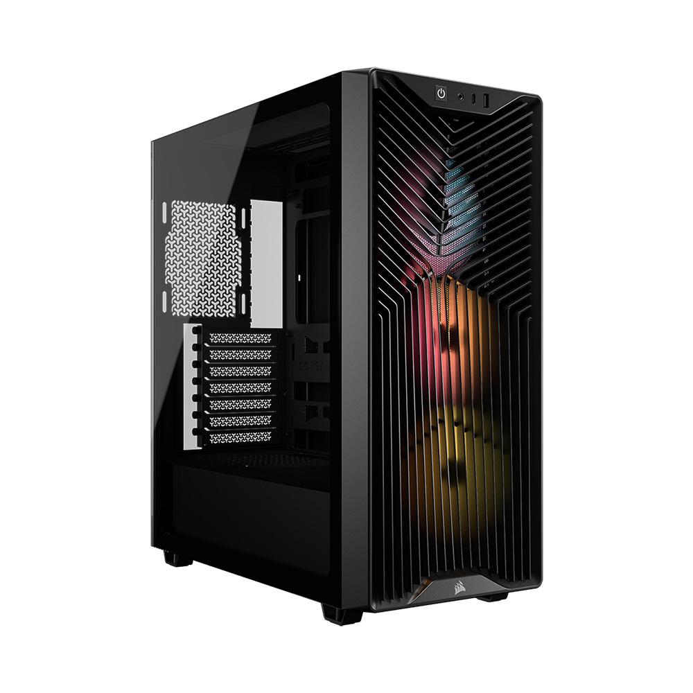 A large main feature product image of Corsair 3200D RS ARGB Mid Tower Case (Black)