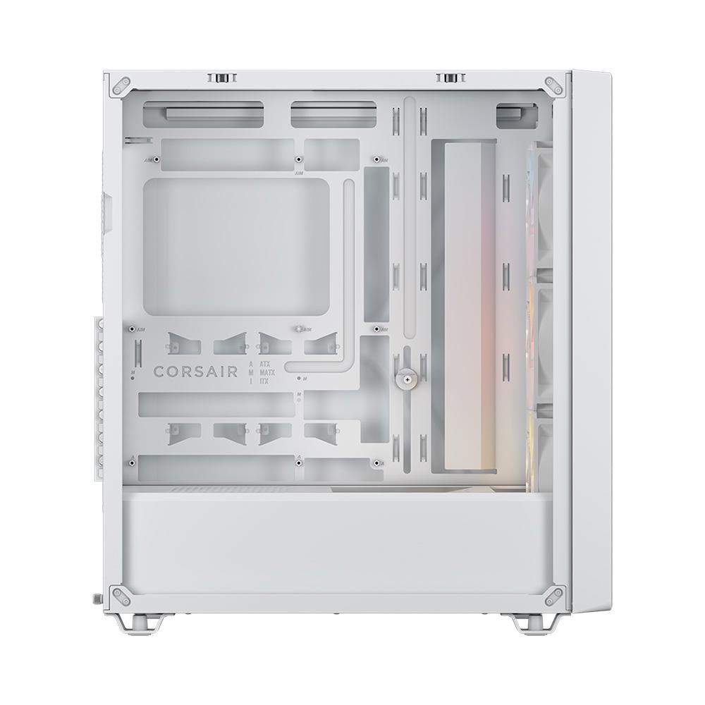 A large main feature product image of Corsair 3200D RS ARGB Mid Tower Case (White)