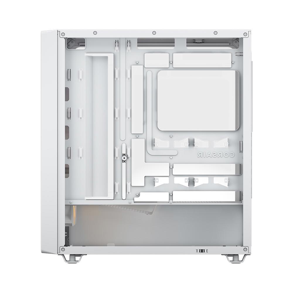 A large main feature product image of Corsair 3200D RS ARGB Mid Tower Case (White)