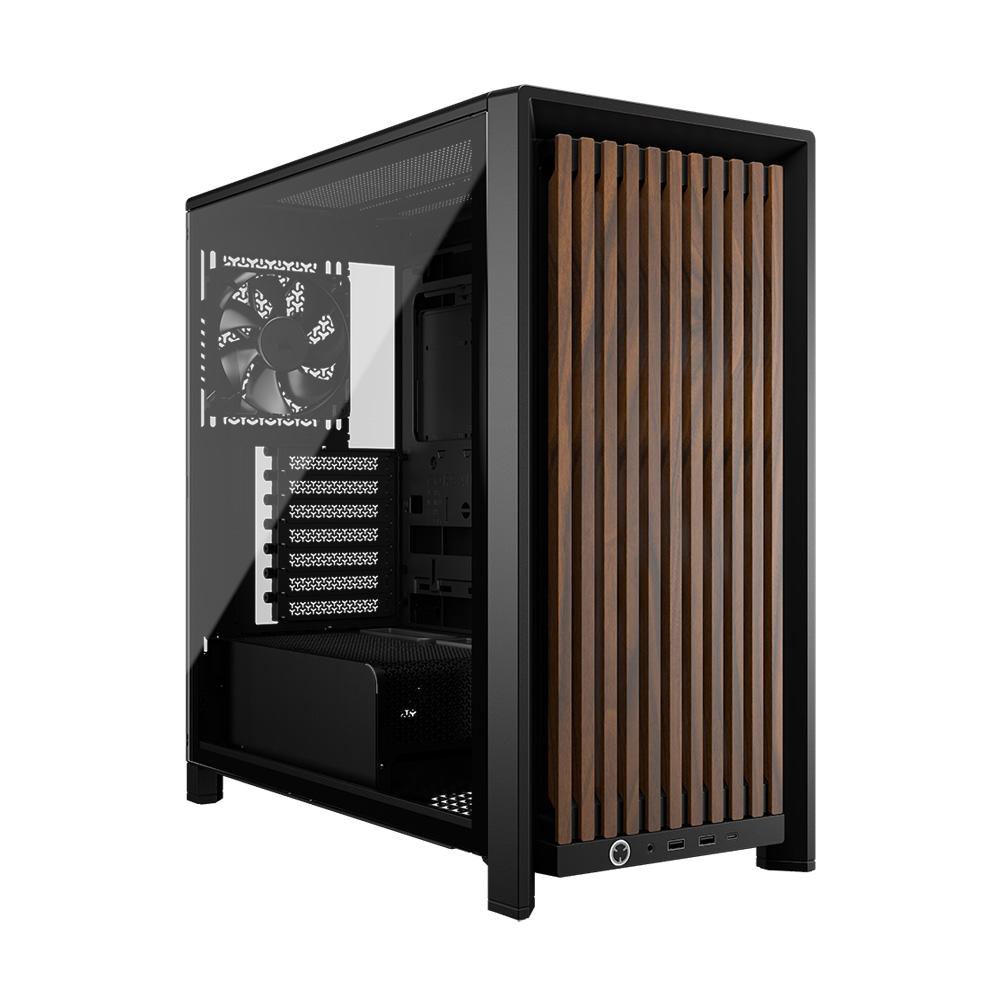 A large main feature product image of Corsair FRAME 4000D WOOD RS Modular Mid Tower Case (Black)