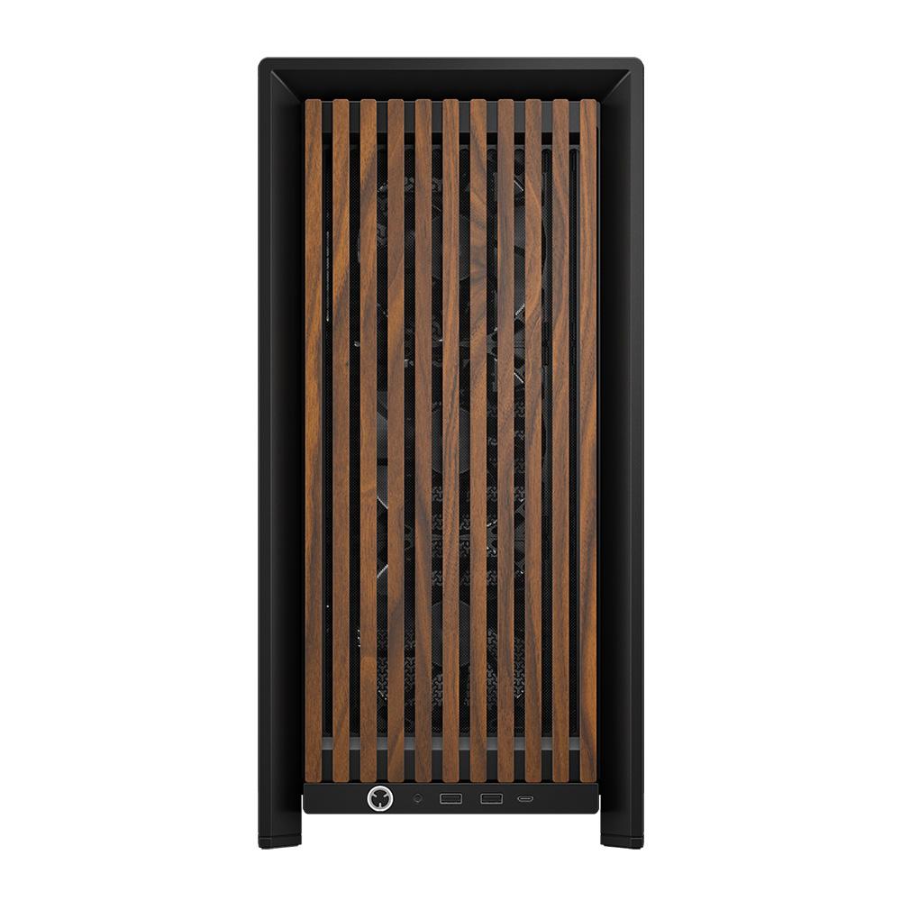 A large main feature product image of Corsair FRAME 4000D WOOD RS Modular Mid Tower Case (Black)
