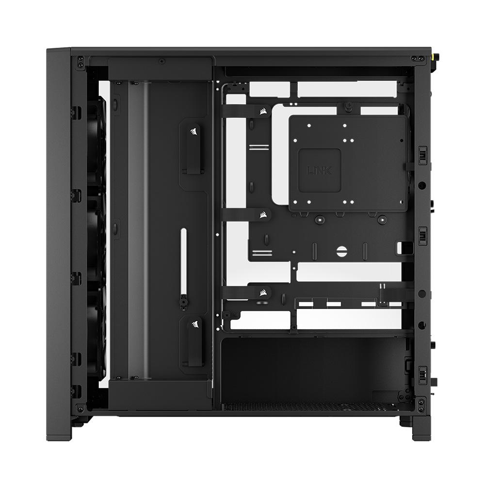 A large main feature product image of Corsair FRAME 4000D WOOD RS Modular Mid Tower Case (Black)