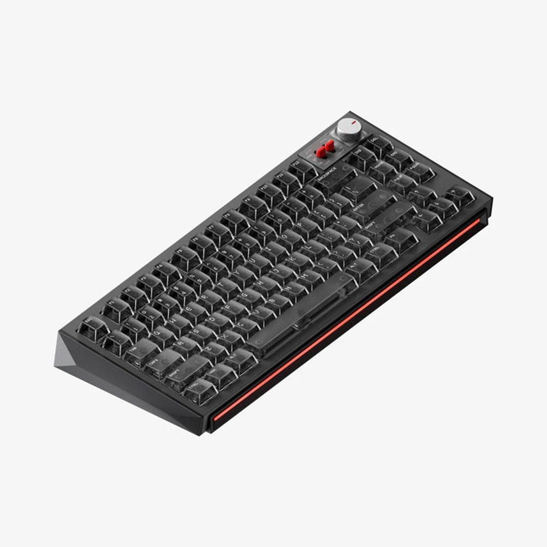 A large main feature product image of NuPhy WH80 HE Wireless 8K Magnetic Gaming Keyboard - Nebula Black (Magnetic Jade Dragon N Switch)