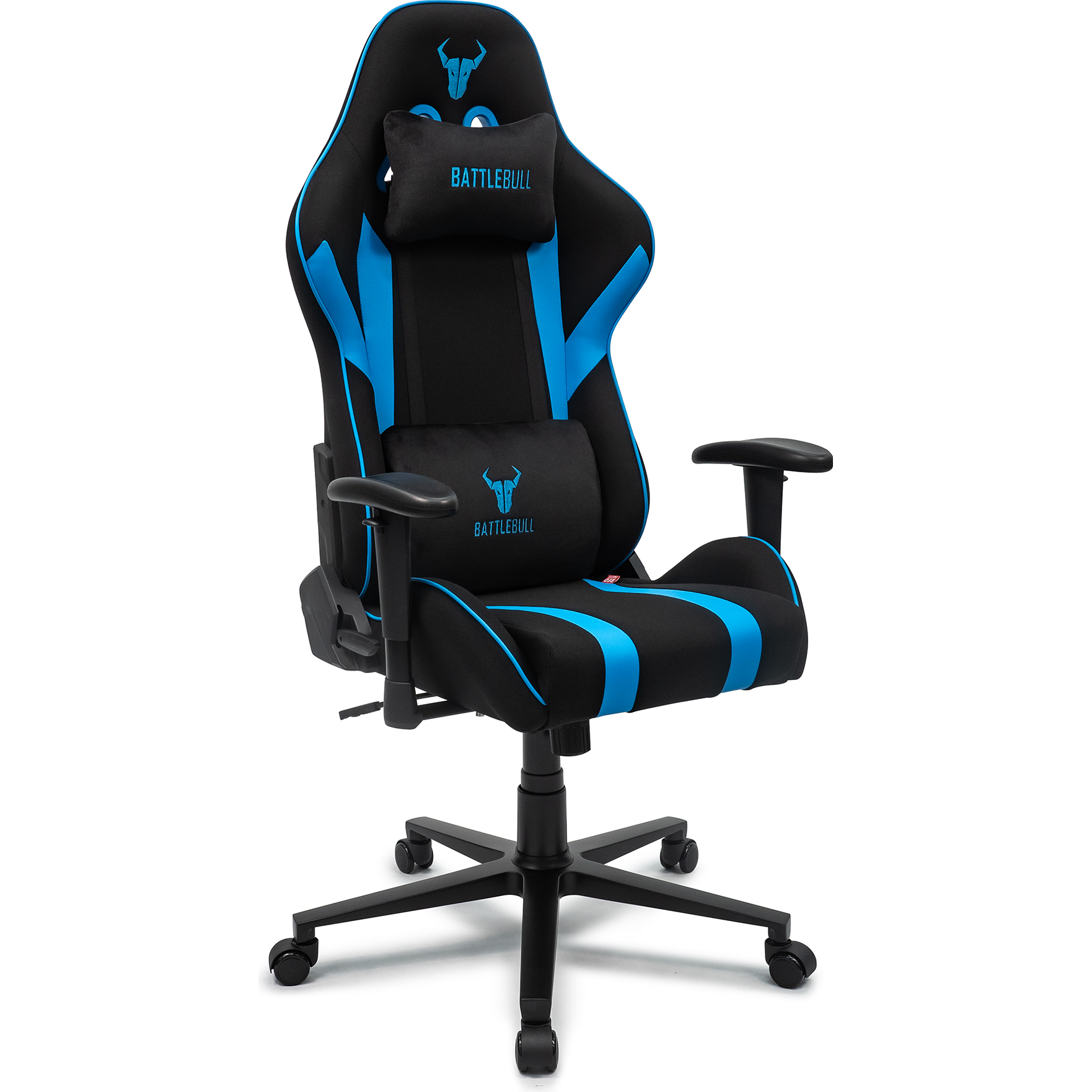 A large main feature product image of EX-DEMO BattleBull Tyro Gaming Chair - Black/Blue