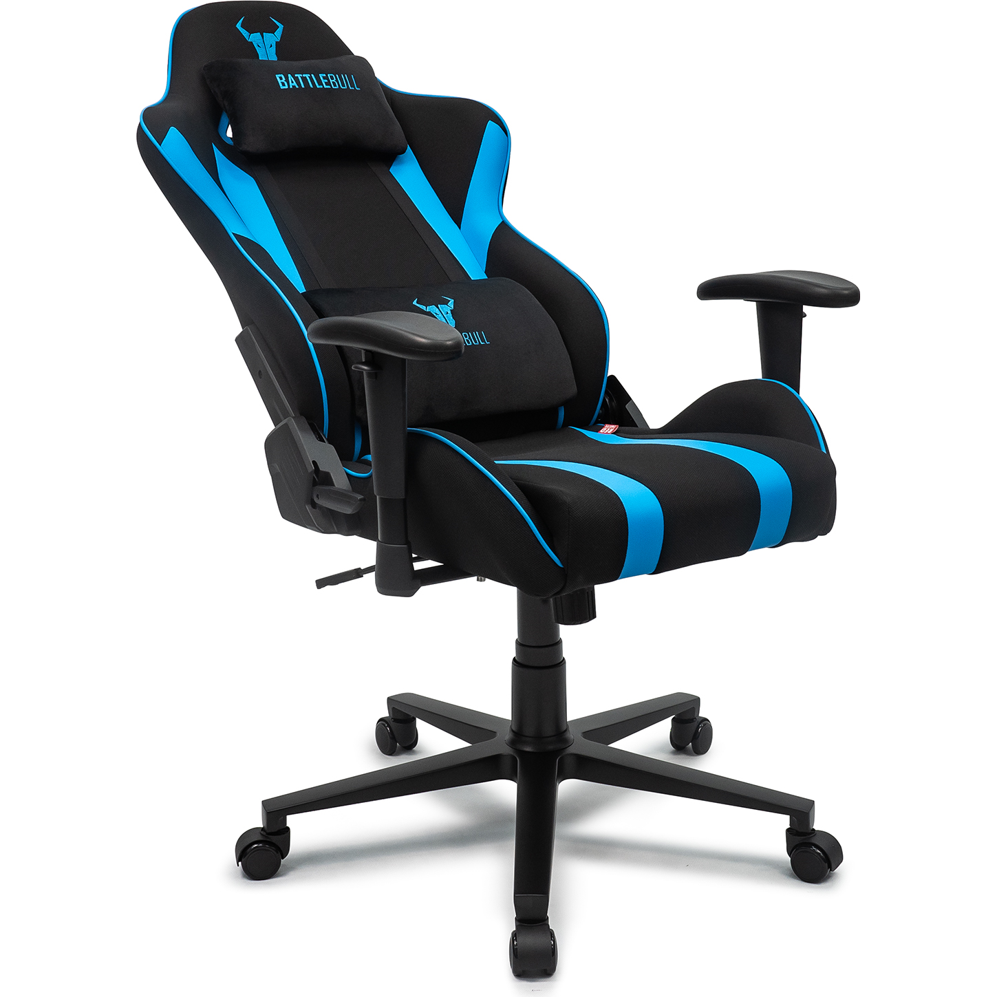 A large main feature product image of EX-DEMO BattleBull Tyro Gaming Chair - Black/Blue