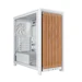 A product image of Corsair FRAME 4000D WOOD RS Modular Mid Tower Case (White)