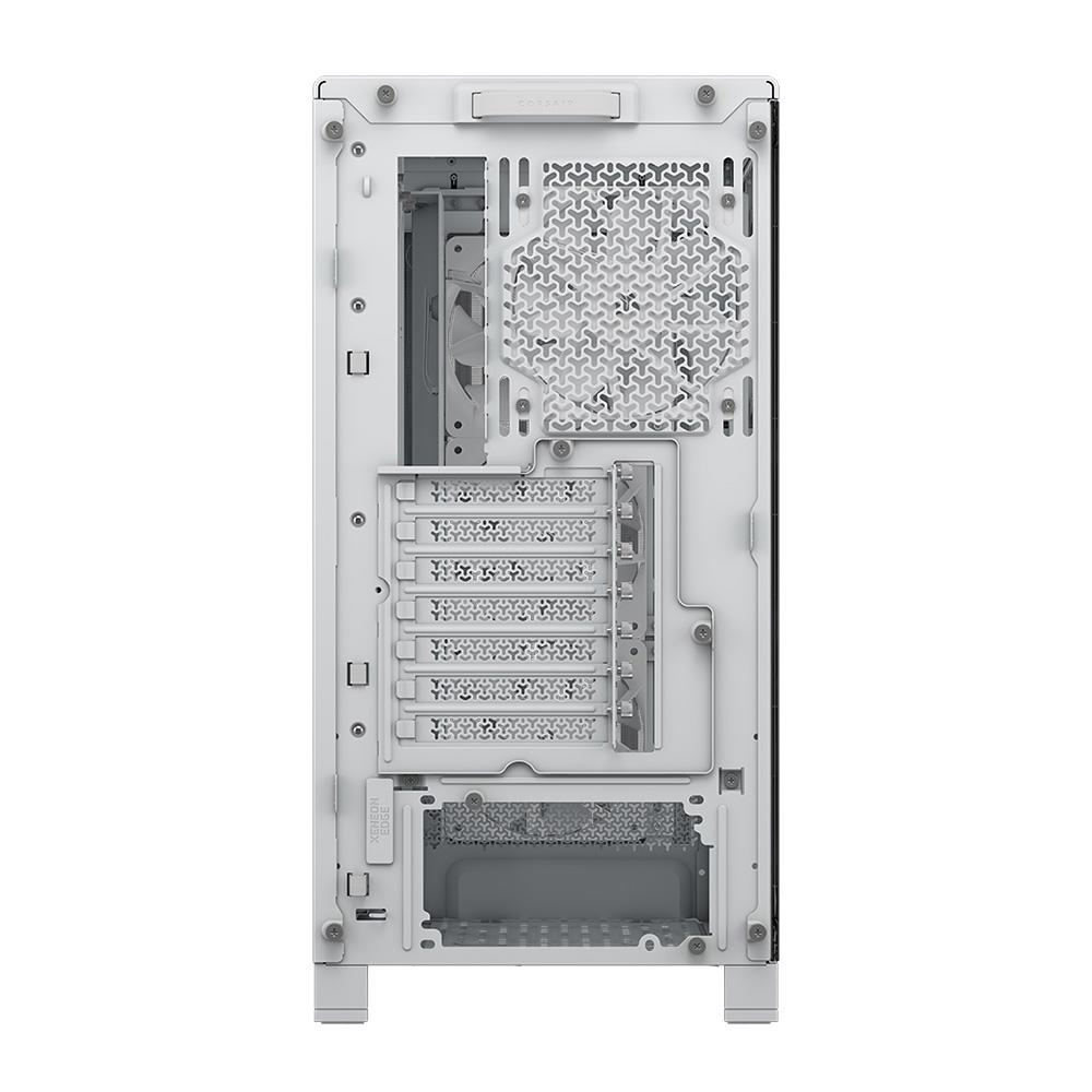 A large main feature product image of Corsair FRAME 4000D WOOD RS Modular Mid Tower Case (White)
