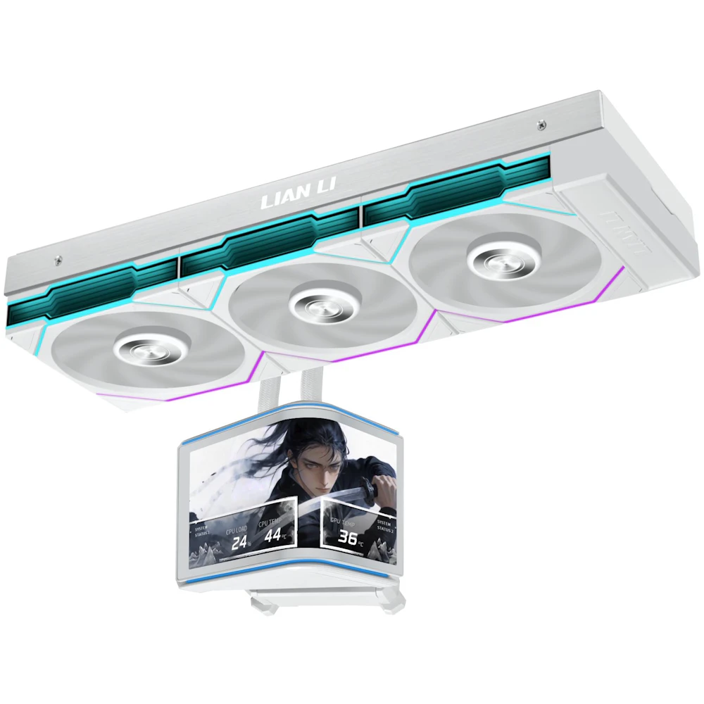 Lian Li HydroShift II OLED Curved 360TL - 360mm AIO Liquid CPU Cooler (White)