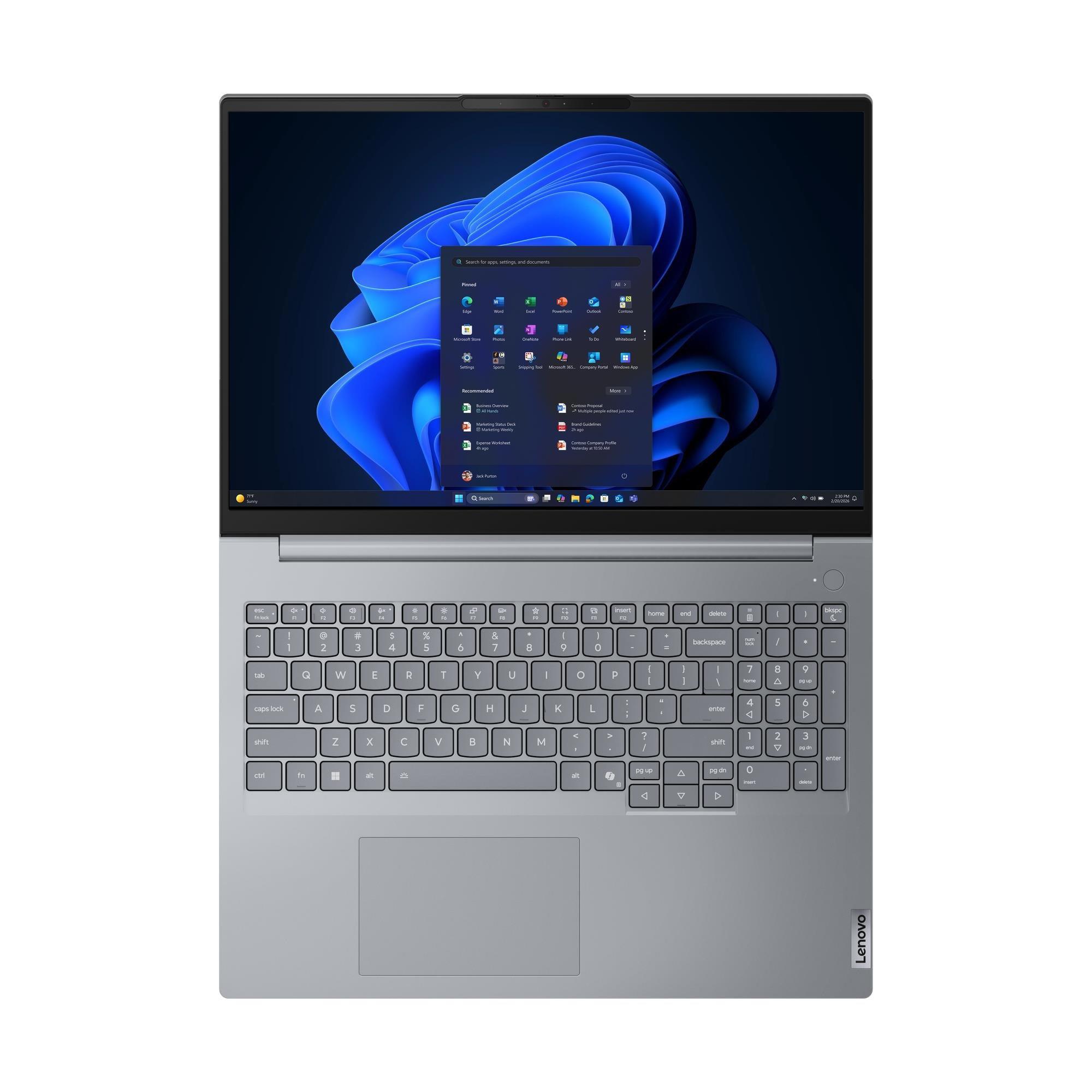 A large main feature product image of Lenovo ThinkBook 16 G9 (21UT) - 16" Ryzen 5 220, Radeon 740M, 16GB/512GB - Win 11 Pro Notebook