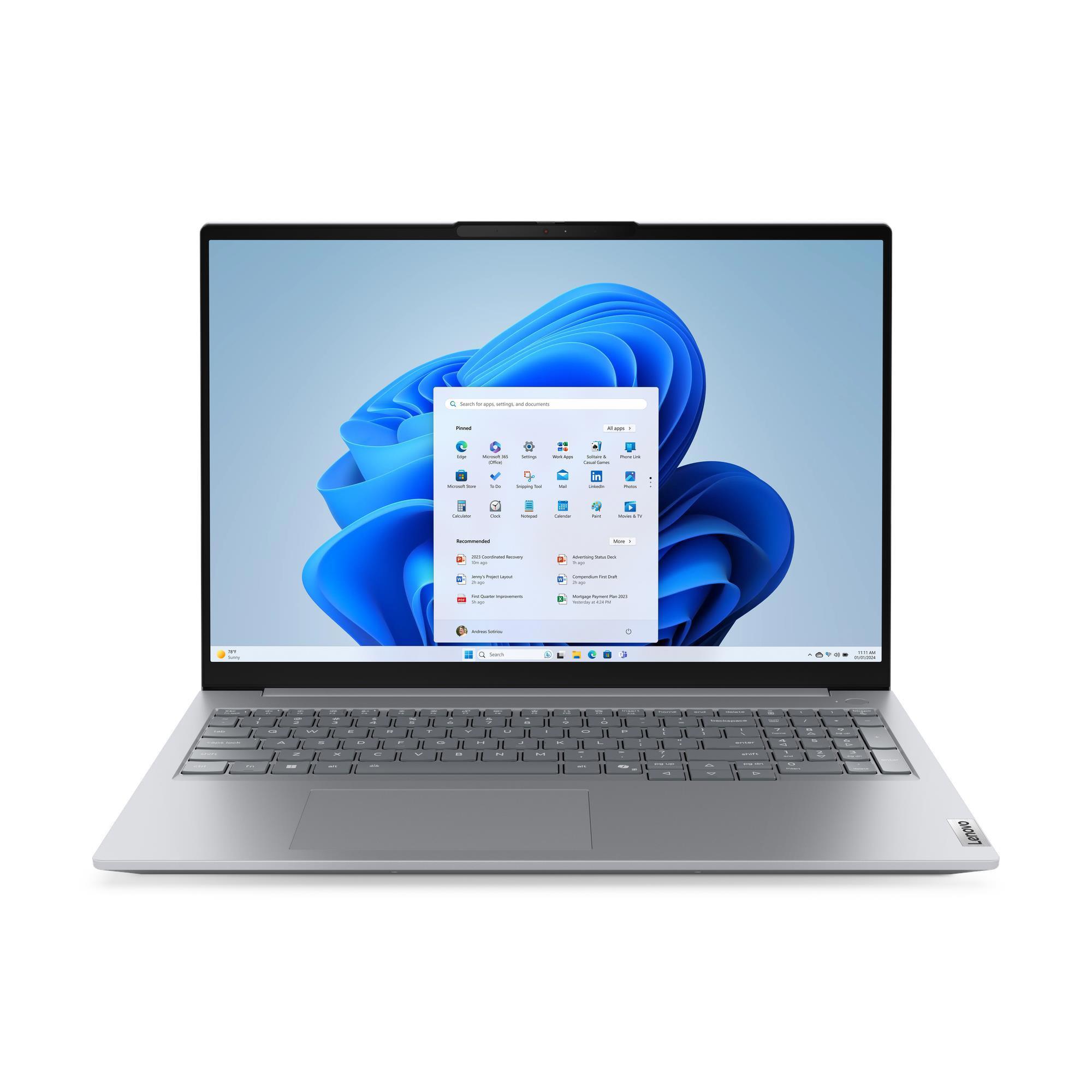A large main feature product image of Lenovo ThinkBook 16 G9 (21US) - 16" Core 7 240H, 16GB/512GB - Win 11 Pro Notebook