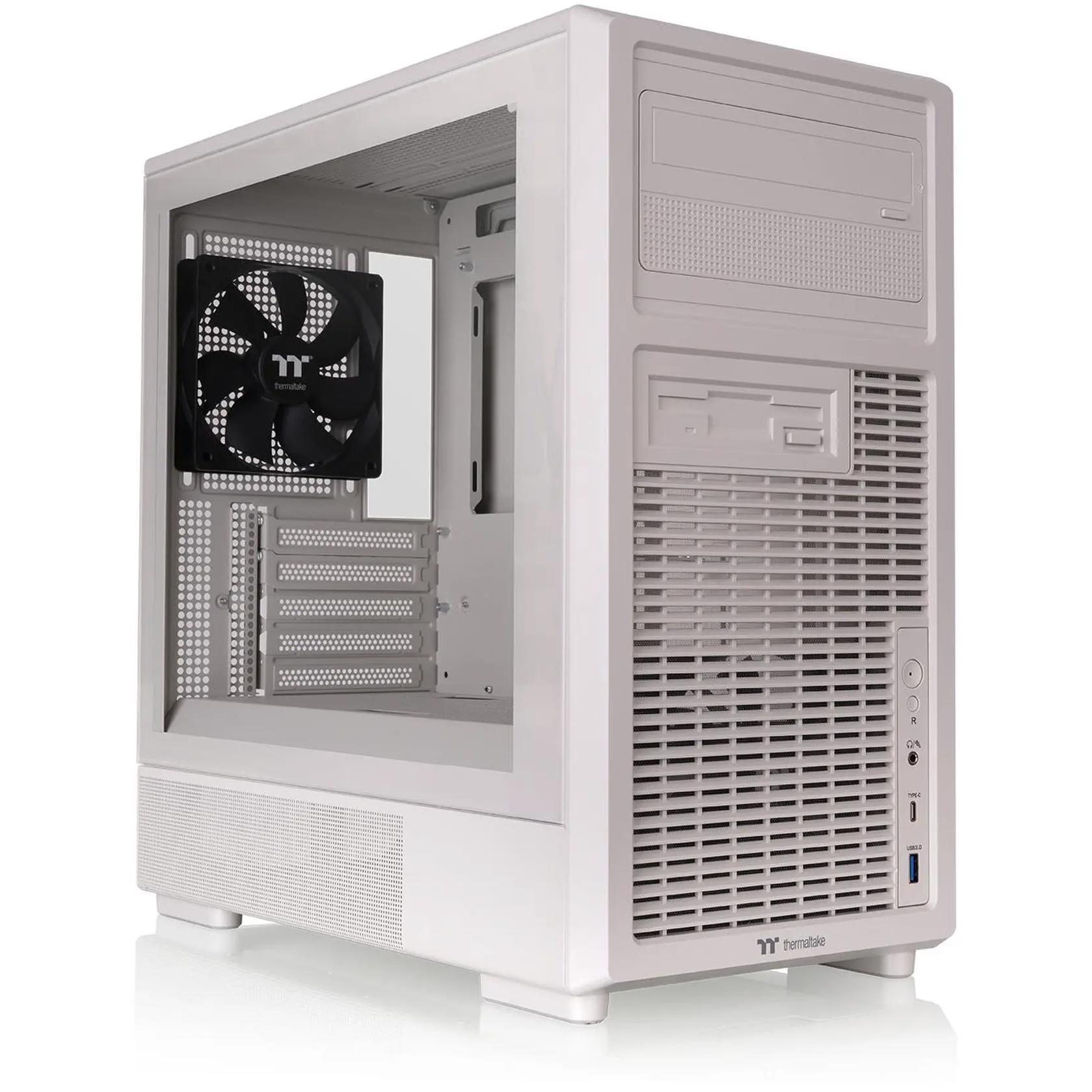 A large main feature product image of Thermaltake Retro 260 Tempered Glass Micro Tower Case (Beige Edition)