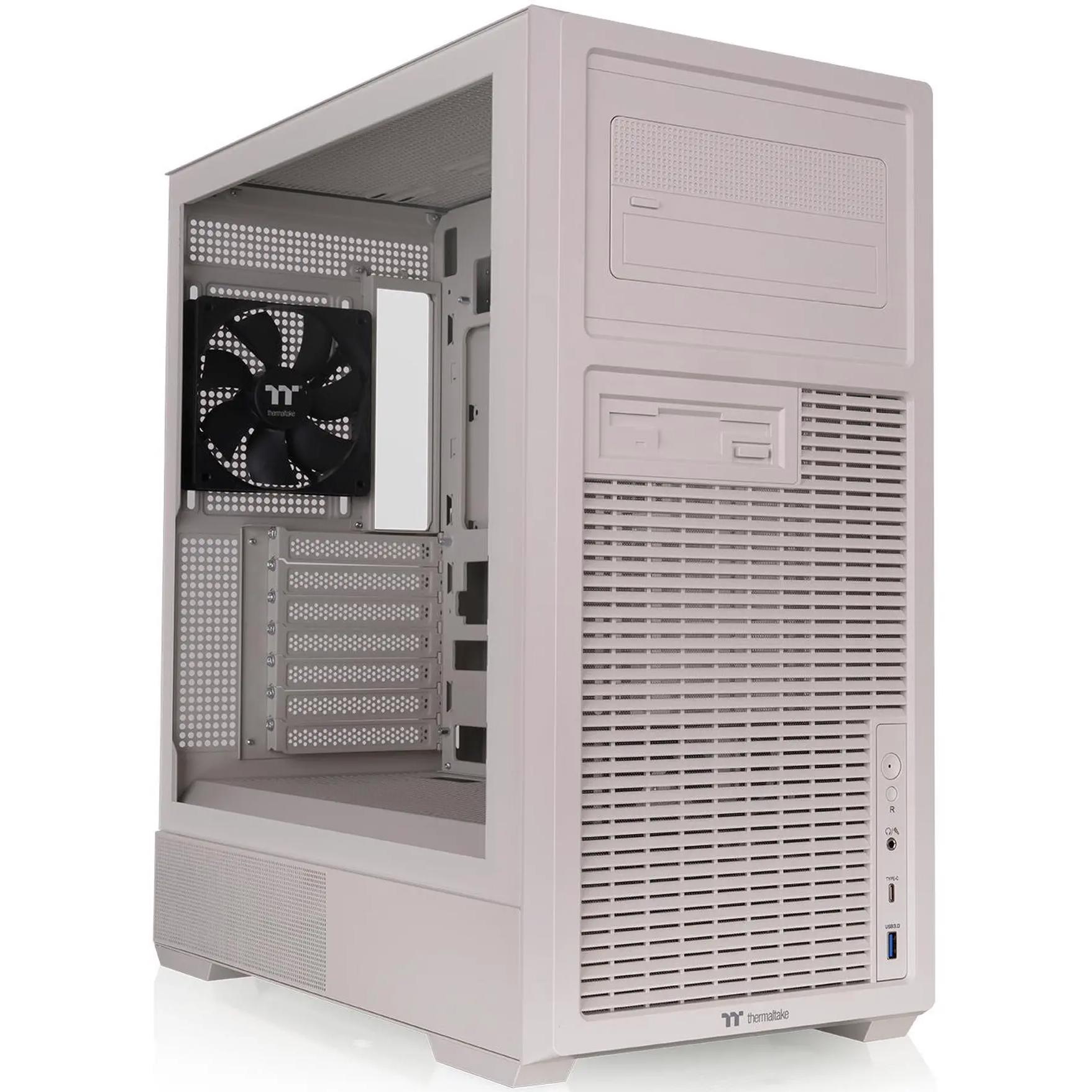A large main feature product image of Thermaltake Retro 360 Tempered Glass Mid Tower Case (Beige Edition)