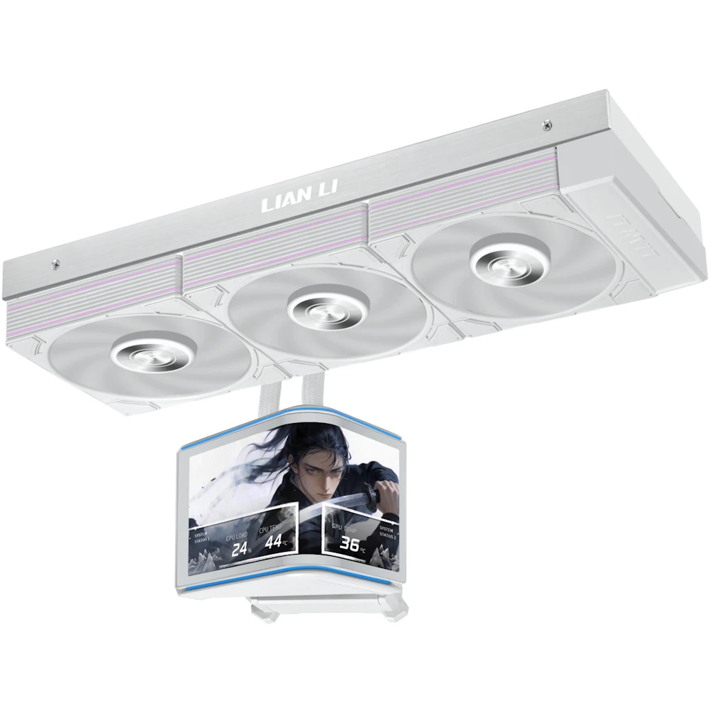 Lian Li HydroShift II OLED Curved 360P28 - 360mm AIO Liquid CPU Cooler (White)