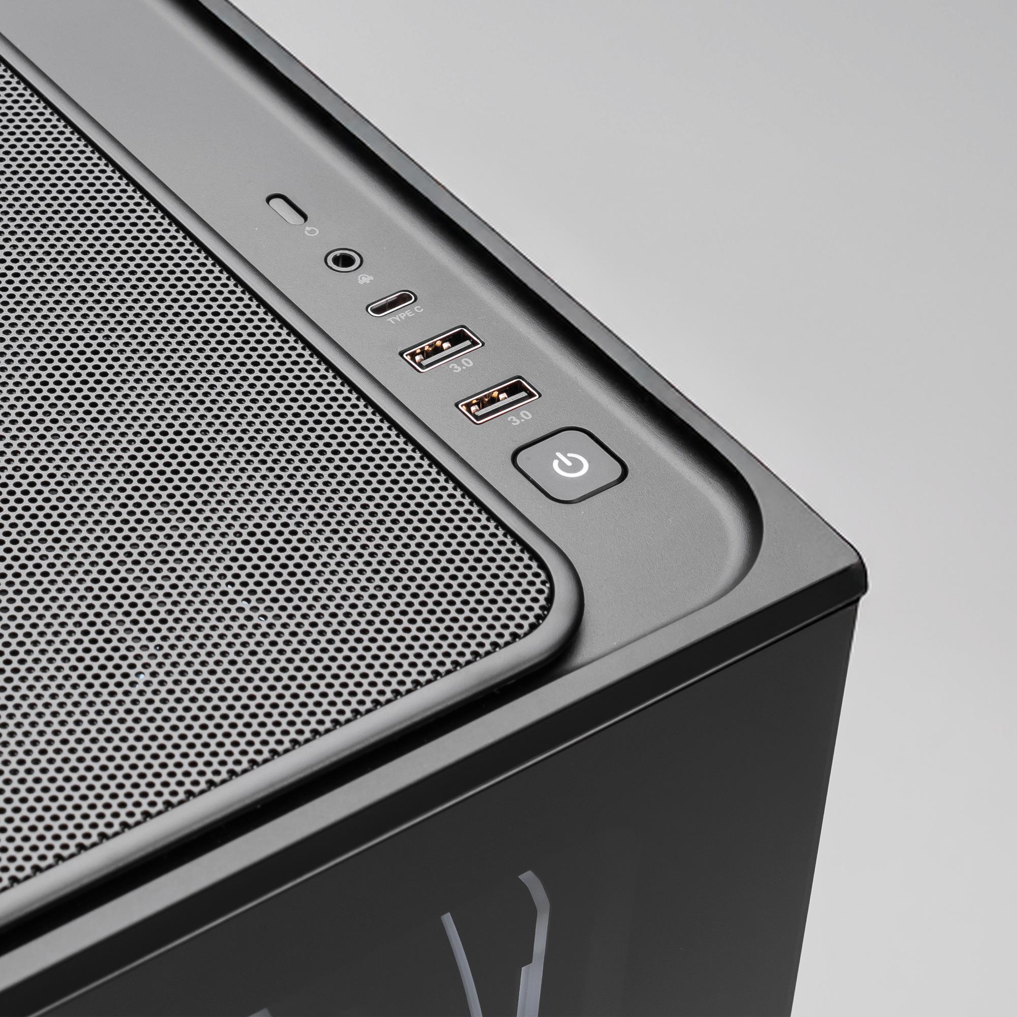 A large main feature product image of PLE Prime RTX 5070 Prebuilt Ready To Go Gaming PC