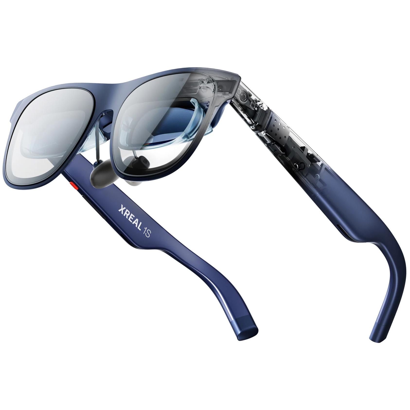 A large main feature product image of XREAL 1S AR Smart Display Glasses