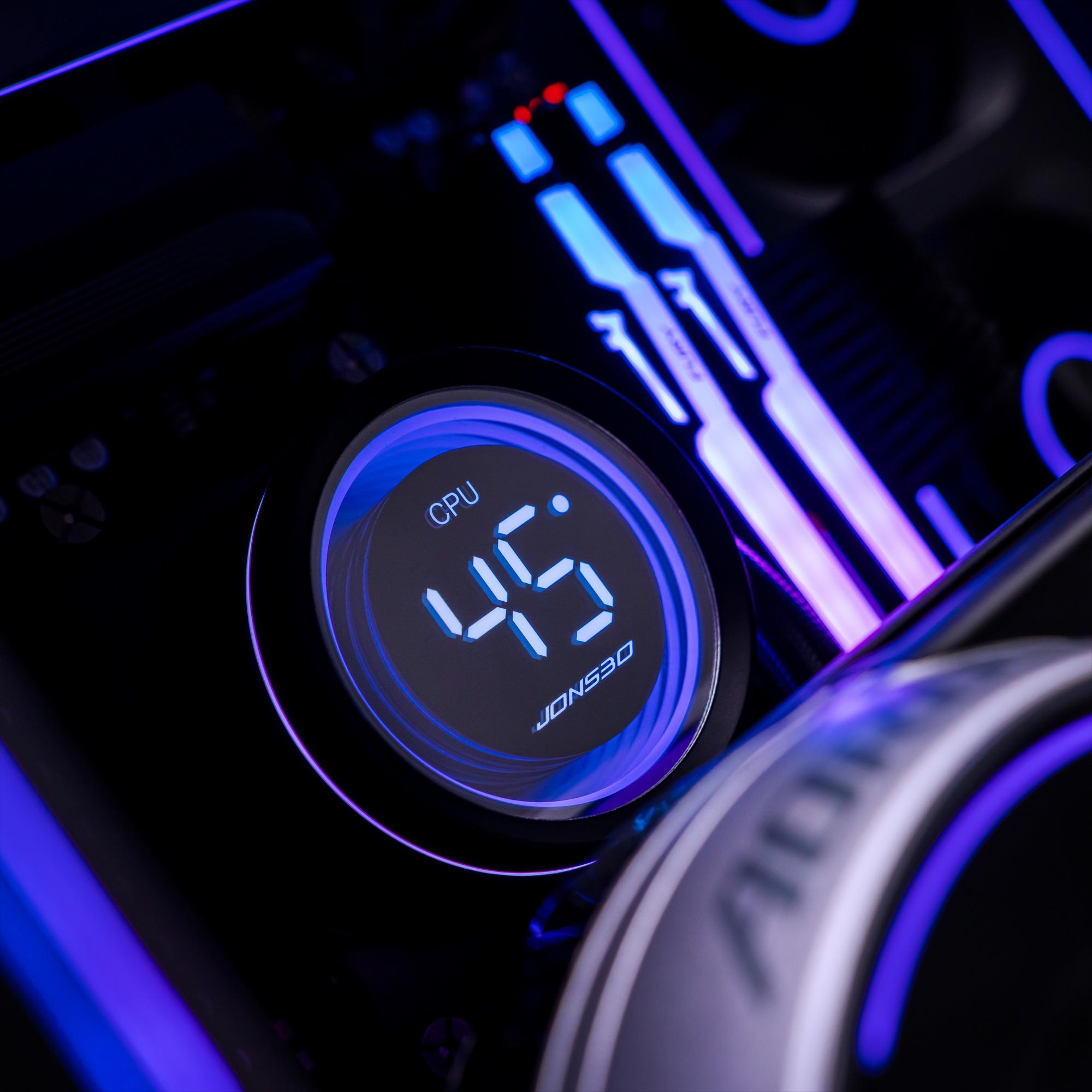 A large main feature product image of PLE Phantom RTX 5090 Prebuilt Ready To Go Gaming PC