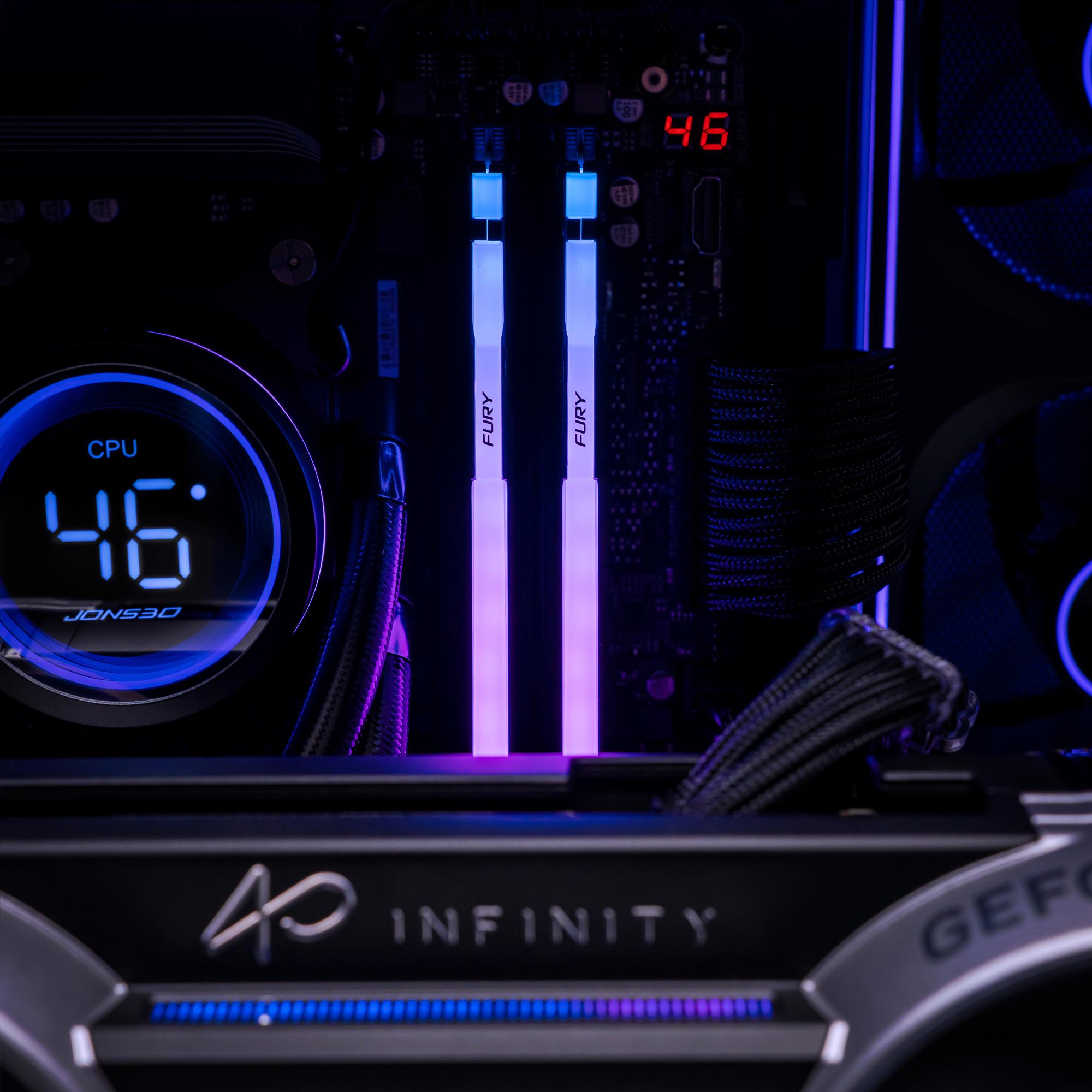 A large main feature product image of PLE Phantom RTX 5090 Prebuilt Ready To Go Gaming PC