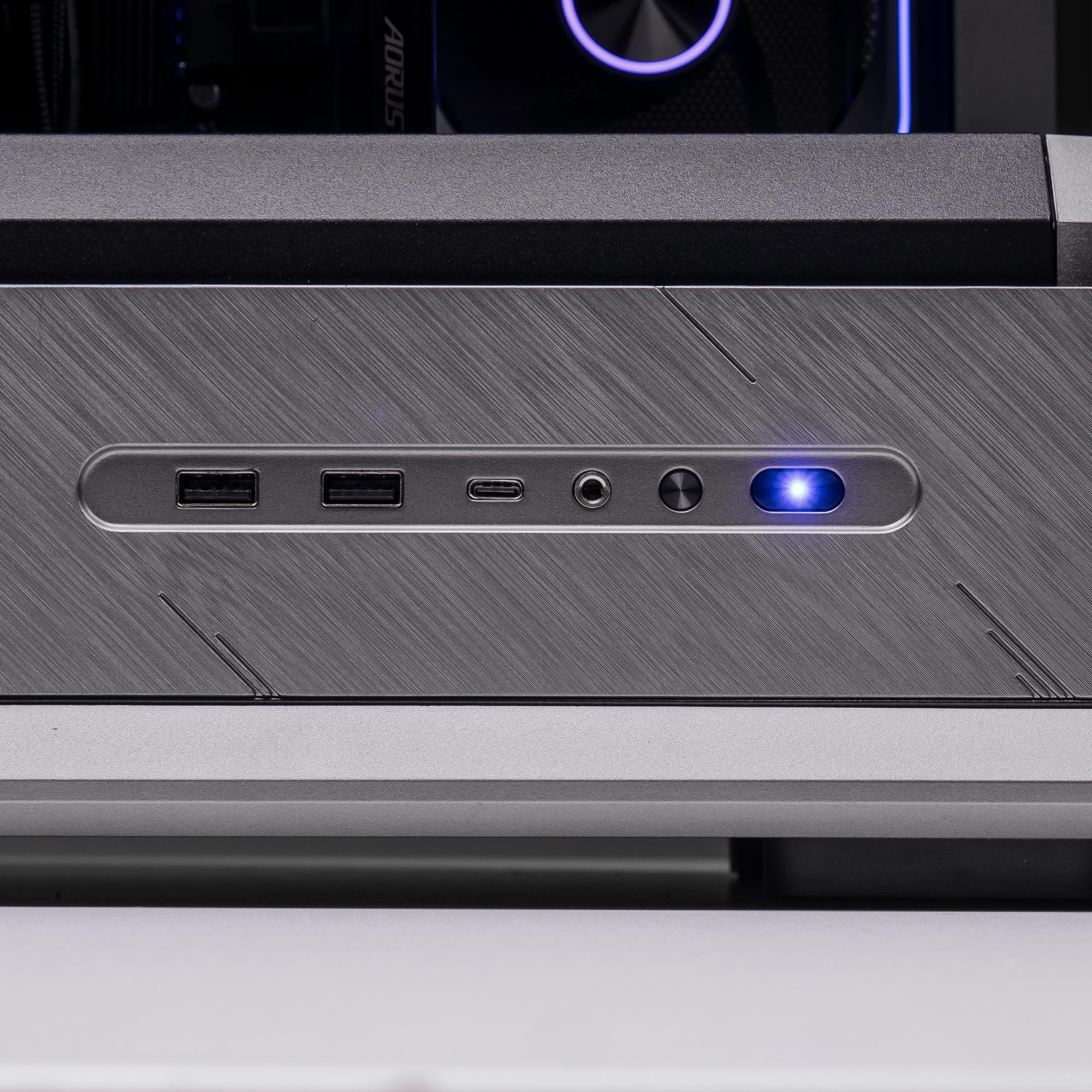 A large main feature product image of PLE Phantom RTX 5090 Prebuilt Ready To Go Gaming PC