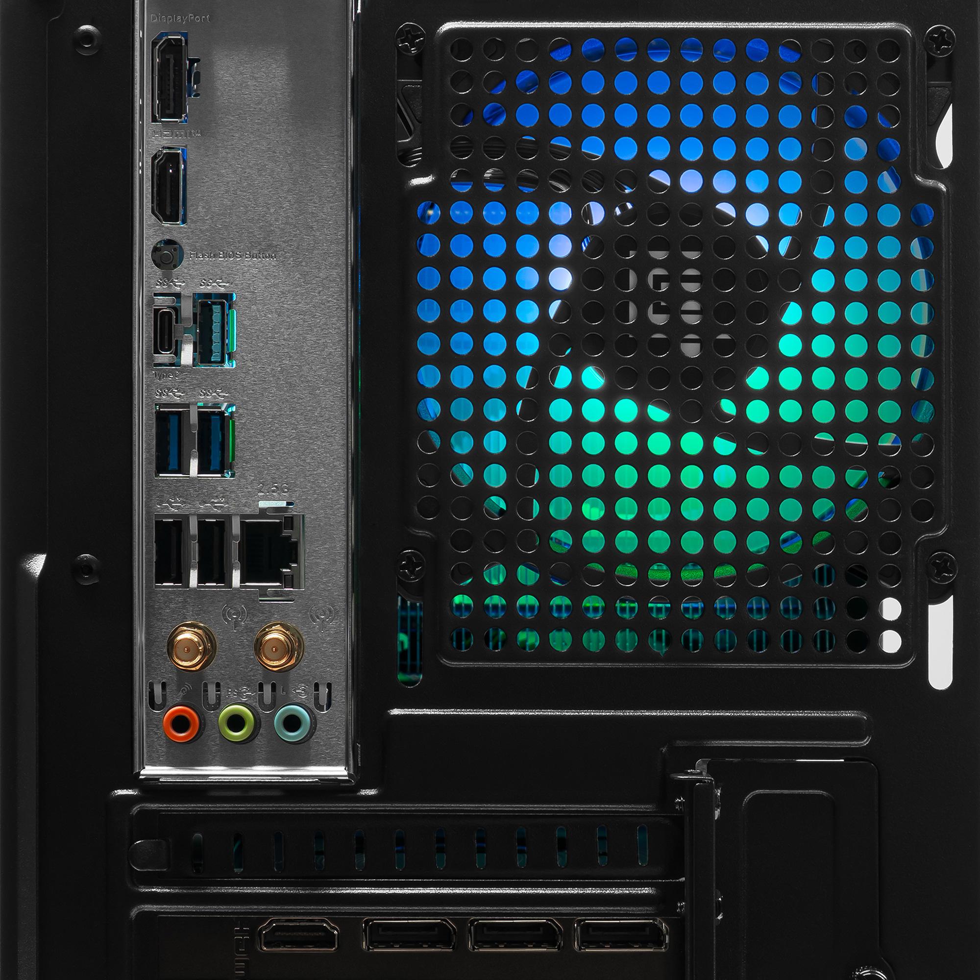 A large main feature product image of PLE Tidal RTX 5070Ti Prebuilt Ready To Go Gaming PC