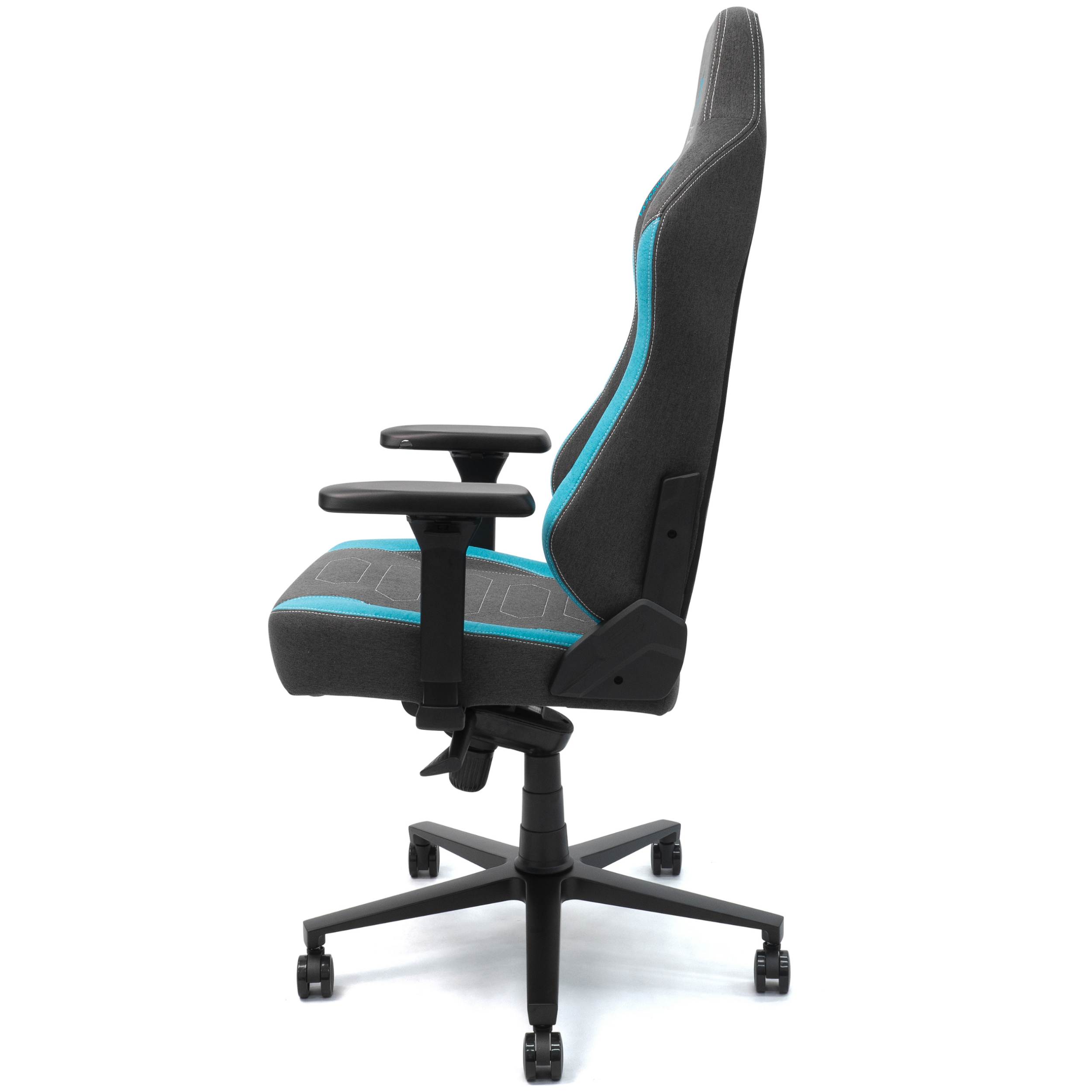 A large main feature product image of EX-DEMO BattleBull Vaporweave 2 Gaming Chair - Dark Grey/Turquoise