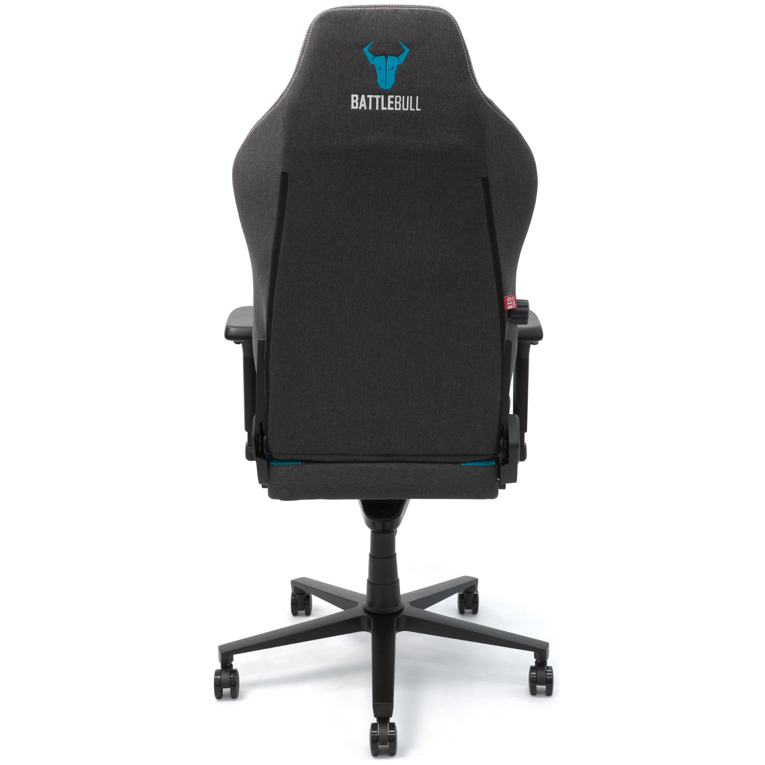 A large main feature product image of EX-DEMO BattleBull Vaporweave 2 Gaming Chair - Dark Grey/Turquoise