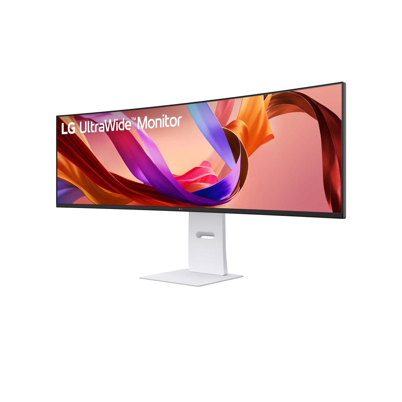 A large main feature product image of LG UltraWide 49U950A-W - 49" Curved 1440p Ultrawide 144Hz IPS Monitor
