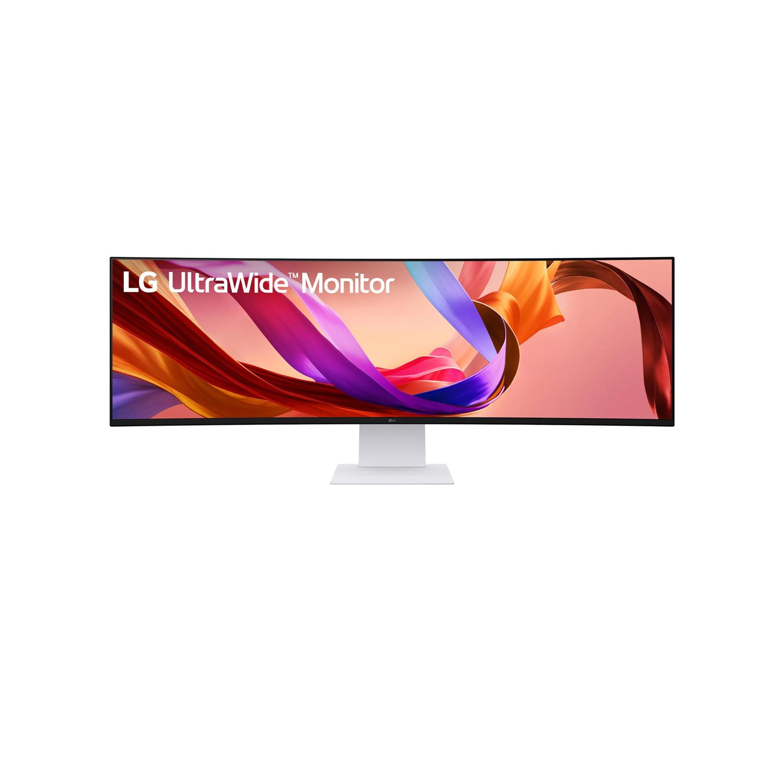 A large main feature product image of LG UltraWide 49U950A-W - 49" Curved 1440p Ultrawide 144Hz IPS Monitor
