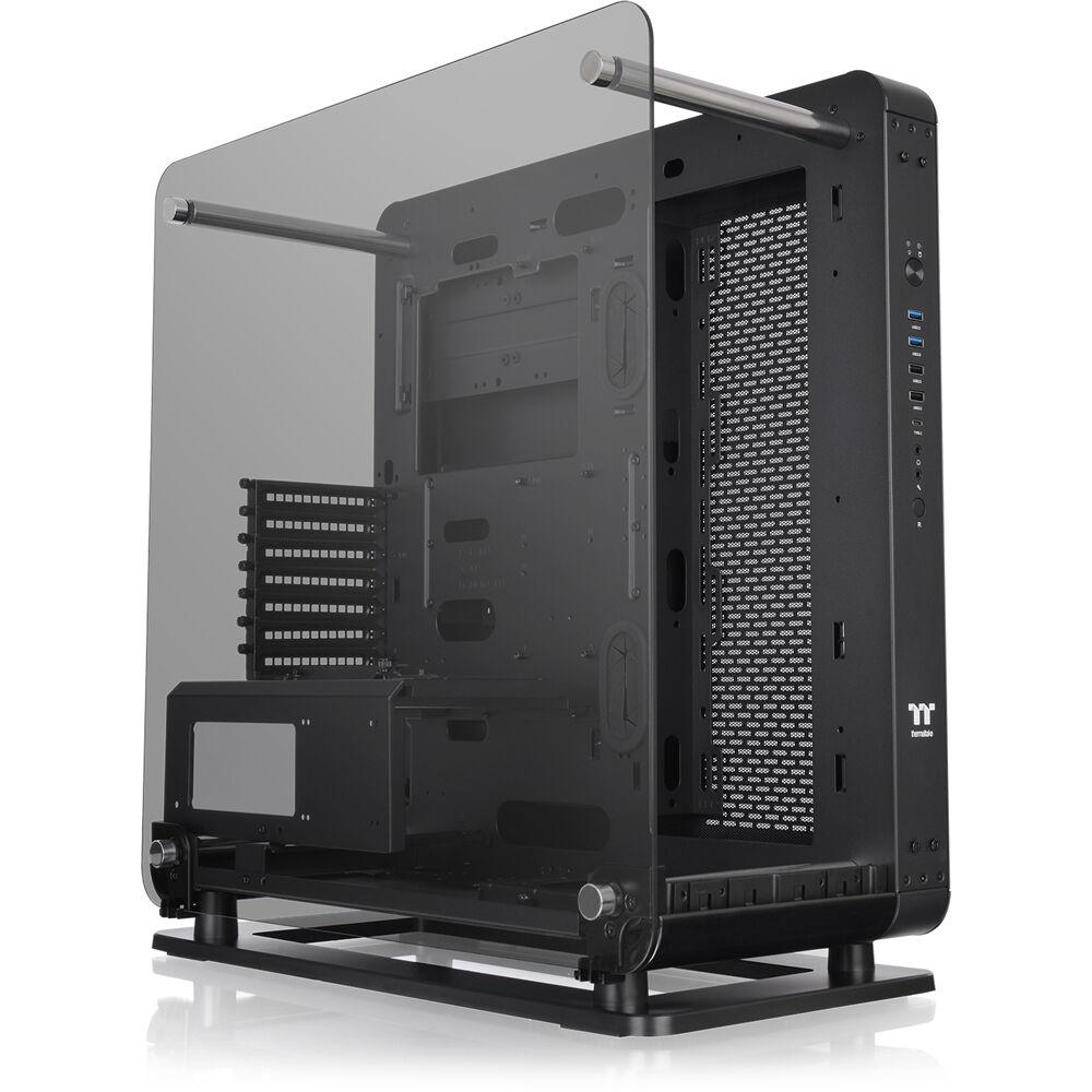A large main feature product image of Thermaltake Core P6 - Tempered Glass (Open Frame Transformable) Mid Tower Case (Black)