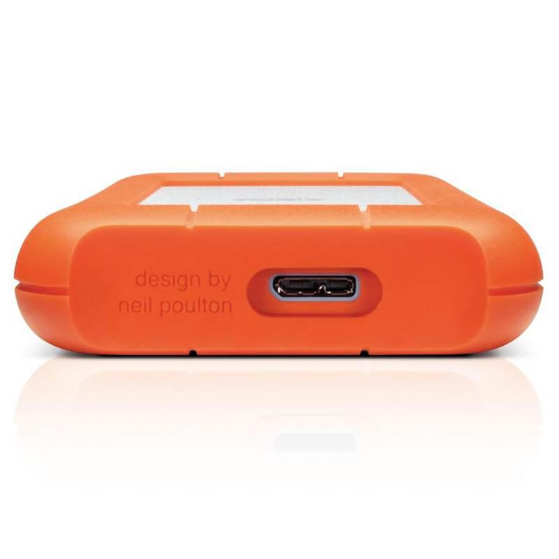A large main feature product image of LaCie Rugged Mini USB-C Portable HDD - 1TB