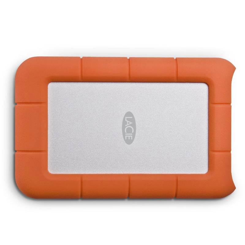 A large main feature product image of LaCie Rugged Mini USB-C Portable HDD - 5TB