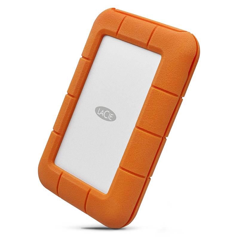 A large main feature product image of LaCie Rugged USB-C Portable HDD - 1TB