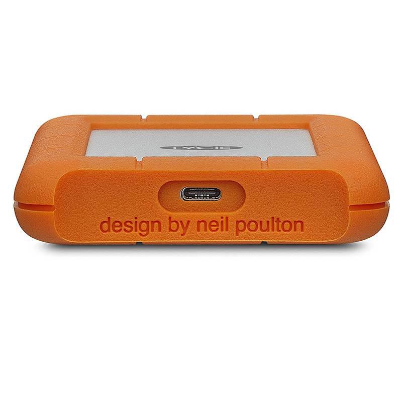 A large main feature product image of LaCie Rugged USB-C Portable HDD - 4TB