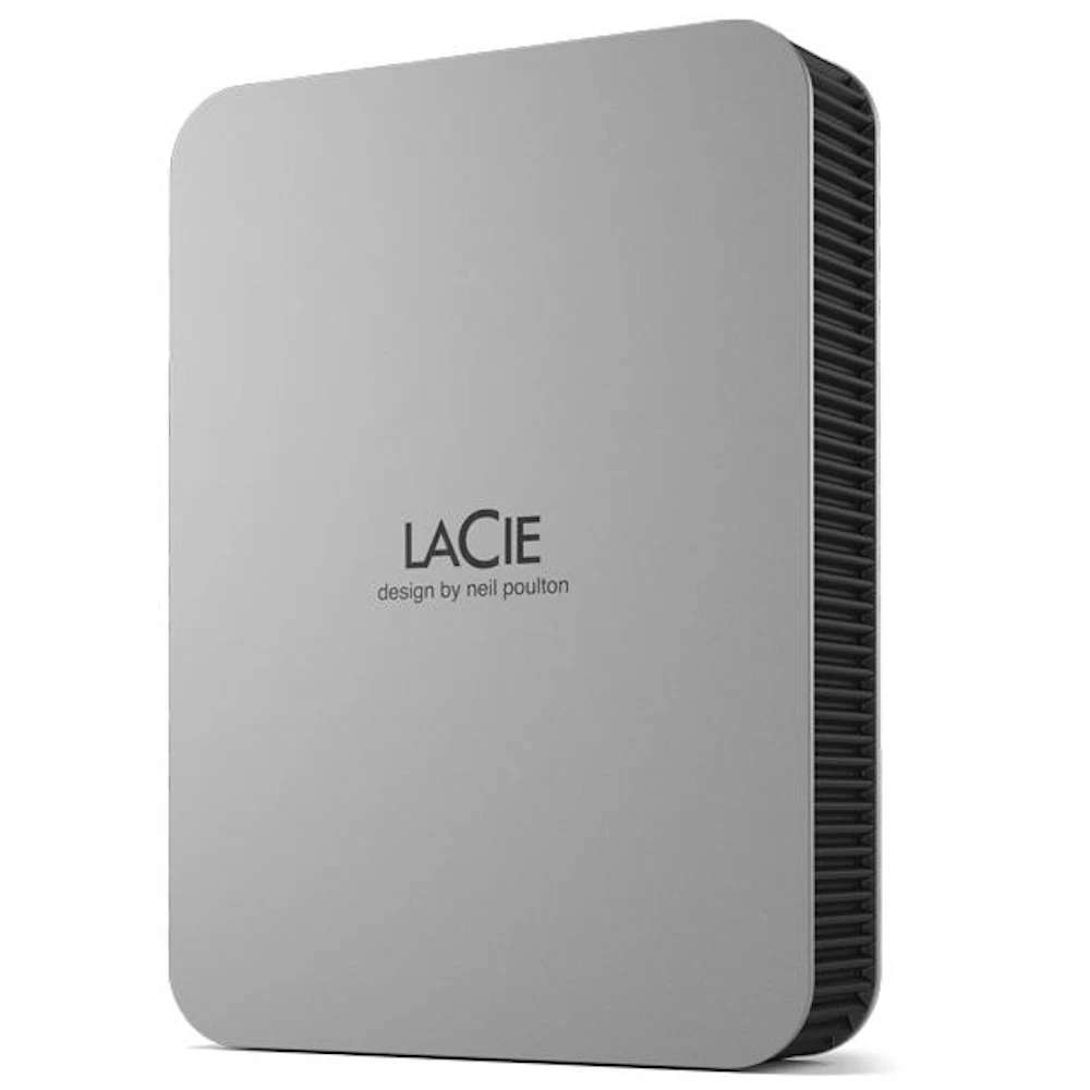 LaCie Mobile Drive USB-C Portable HDD - 2TB - Moon Silver