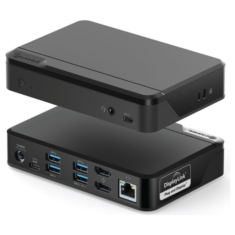 A large main feature product image of EX-DEMO ALOGIC Universal USB Type-C TWIN HD Docking Station