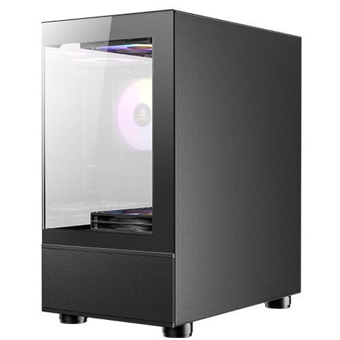 A large main feature product image of EX-DEMO Antec CX200M RGB Elite - Micro Tower Case (Black)