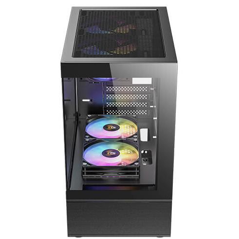 A large main feature product image of EX-DEMO Antec CX200M RGB Elite - Micro Tower Case (Black)