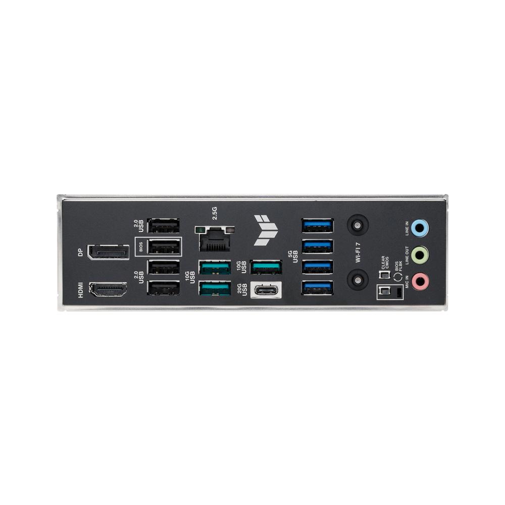 A large main feature product image of ASUS TUF Gaming B850M-Plus WiFi7 AM5 mATX Desktop Motherboard