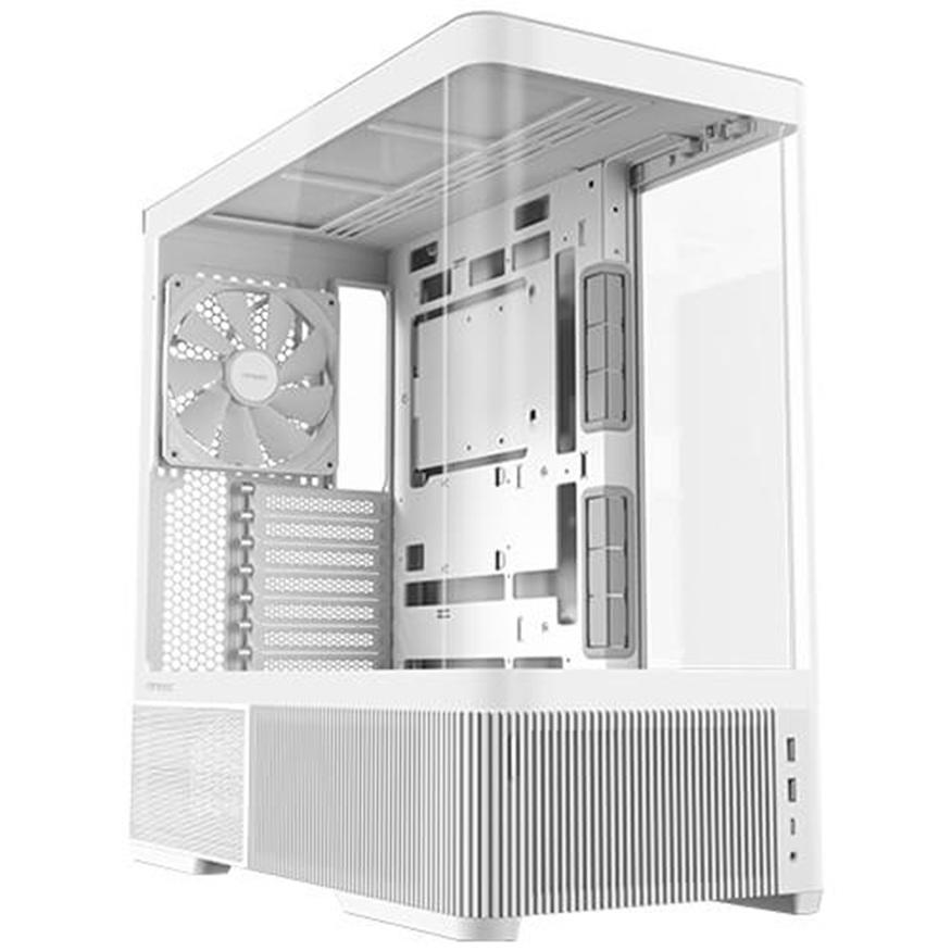 A large main feature product image of Antec C6 Curve AIR - Mid Tower Case (White)