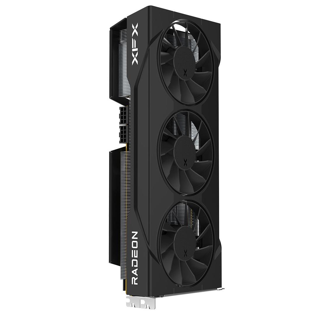 A large main feature product image of XFX Swift RX 9070 GRE 12GB GDDR6